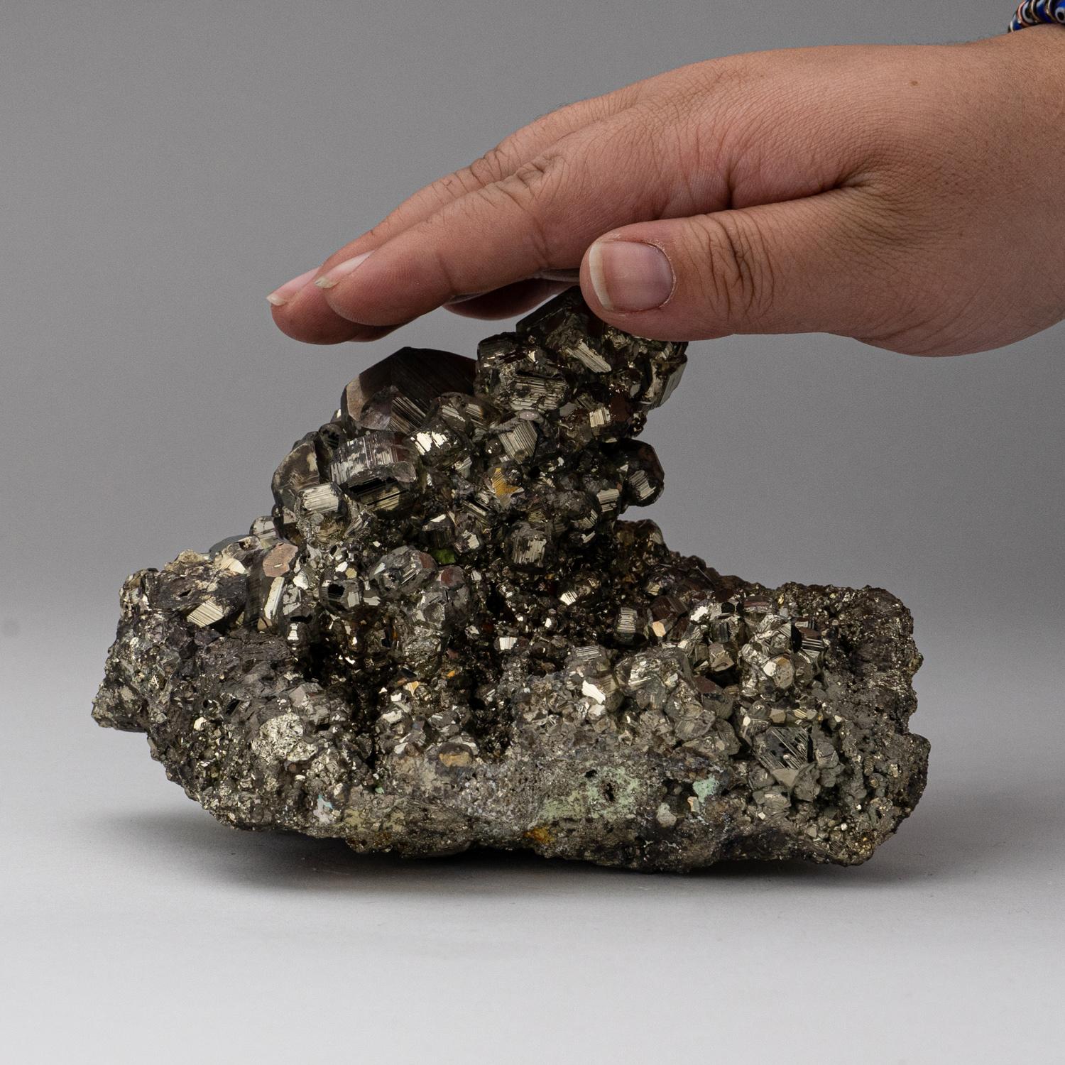Peruvian Pyrite Cluster from Huanuco Province, Peru (5.7 lbs) For Sale