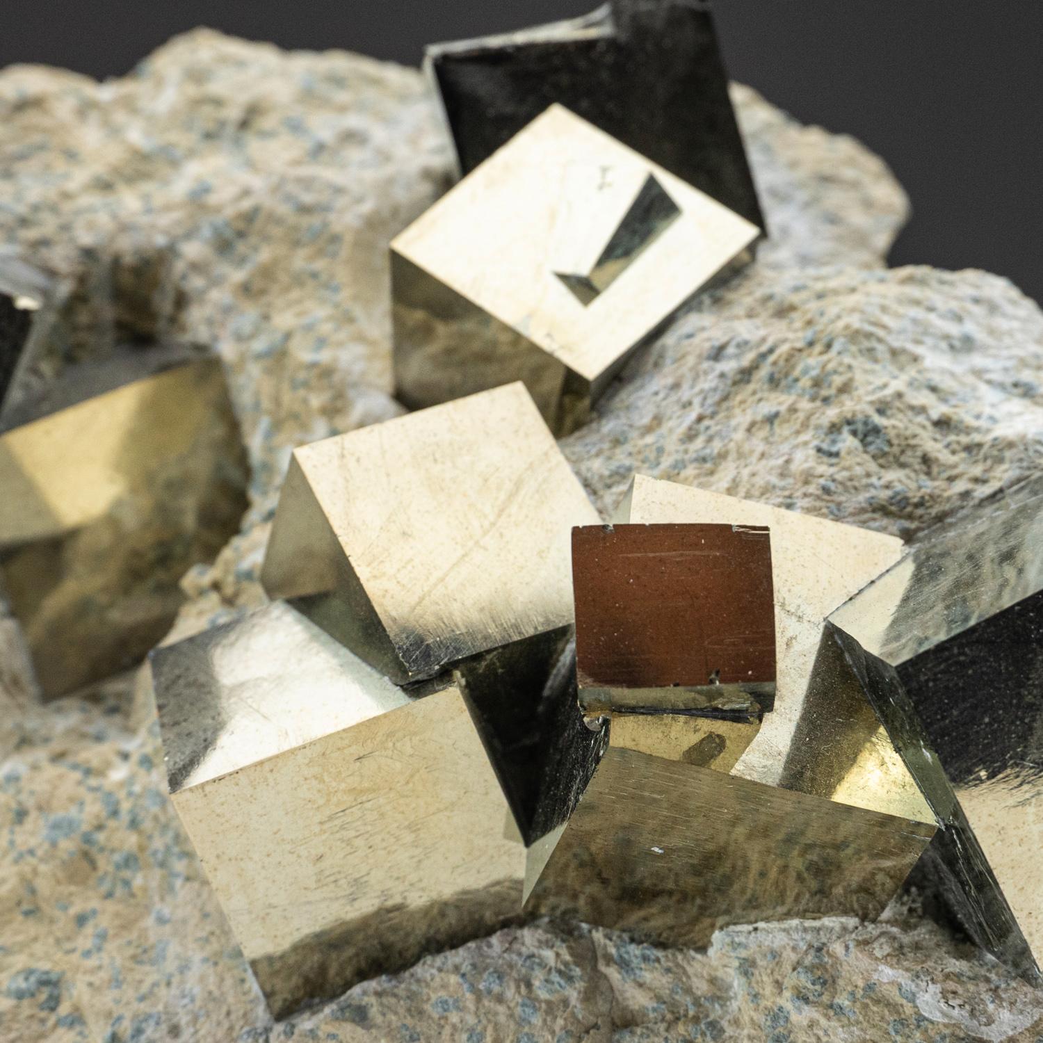 Spanish Pyrite Clusters on Basalt From Navajun, Spain