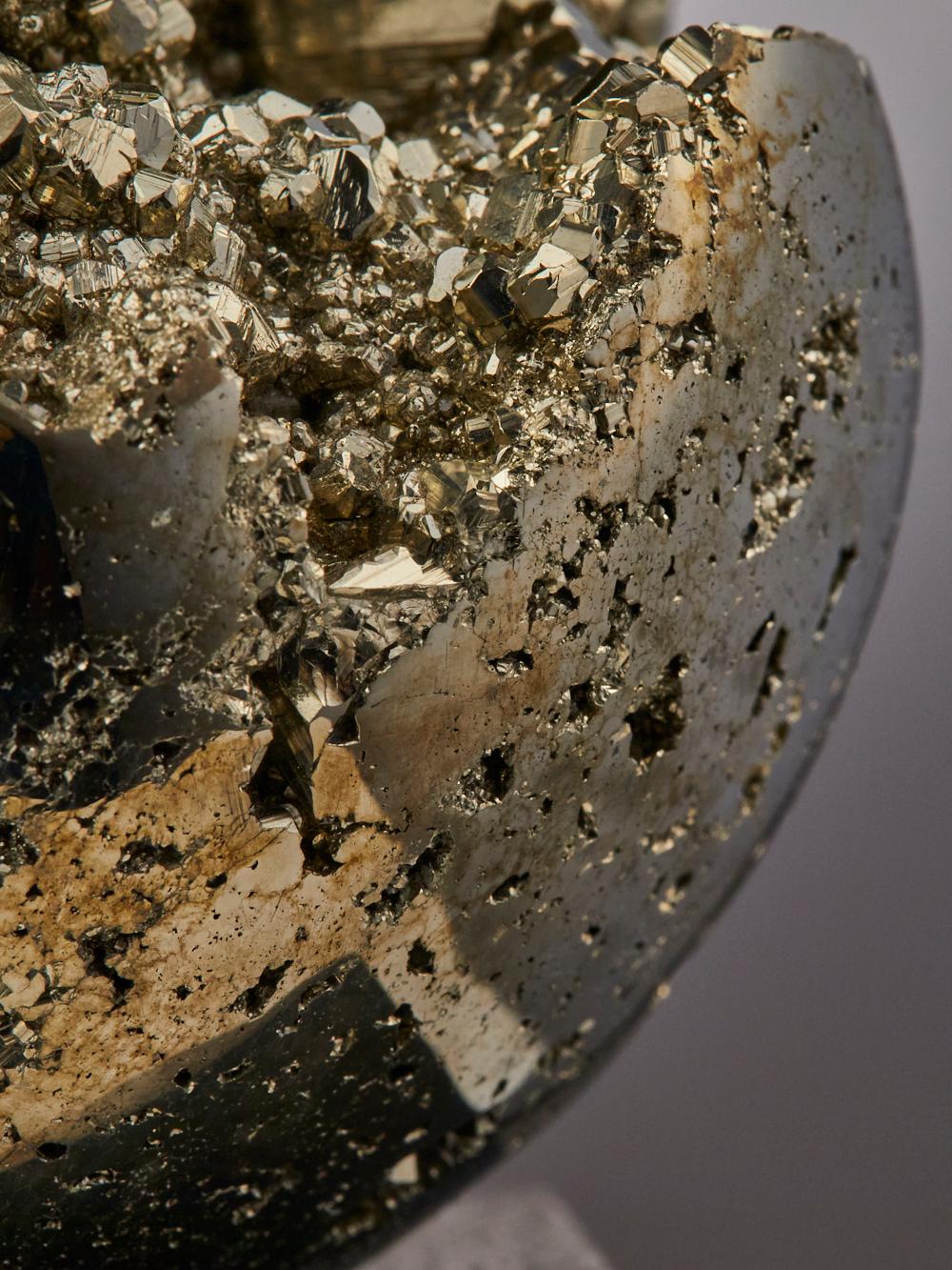 Pyrite crystal sphere For Sale 5