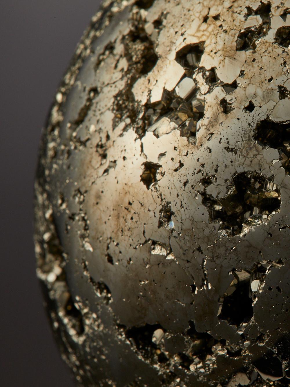 Pyrite crystal sphere For Sale 14