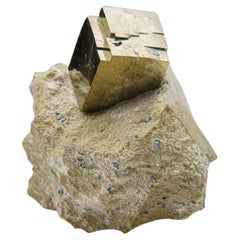 Pyrite Cube on Basalt from Navajún, La Rioja Province, Spain (1.2 lbs)