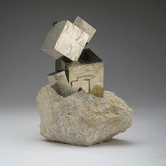 Cube de pyrite sur basalte de Navajún, Province de La Rioja, Espagne (3.7 lbs)