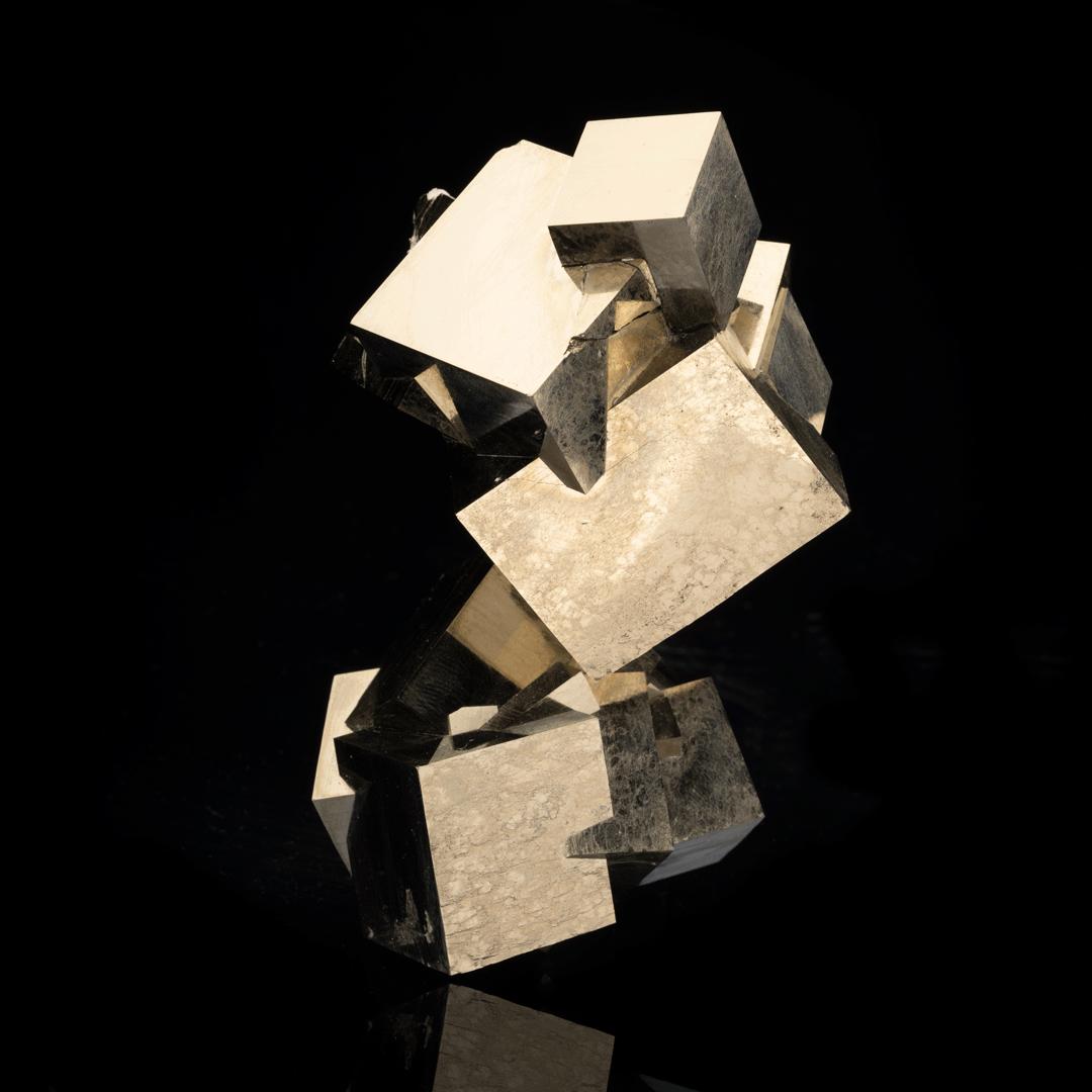 Pyrite Cubes From Navajún, Spain // 1.16 Lb. In New Condition For Sale In New York, NY