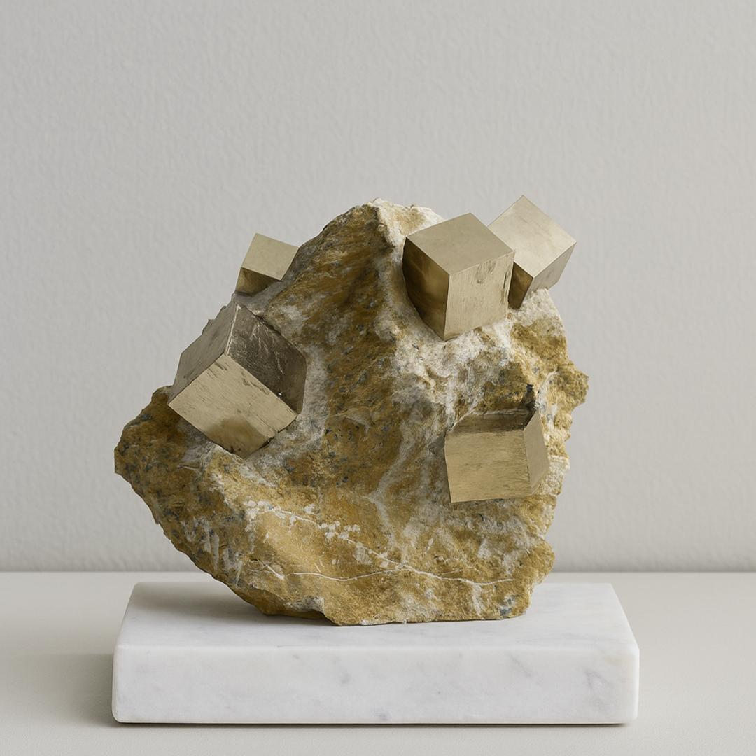 Pyrite Cubes on Matrix From Spain For Sale 3
