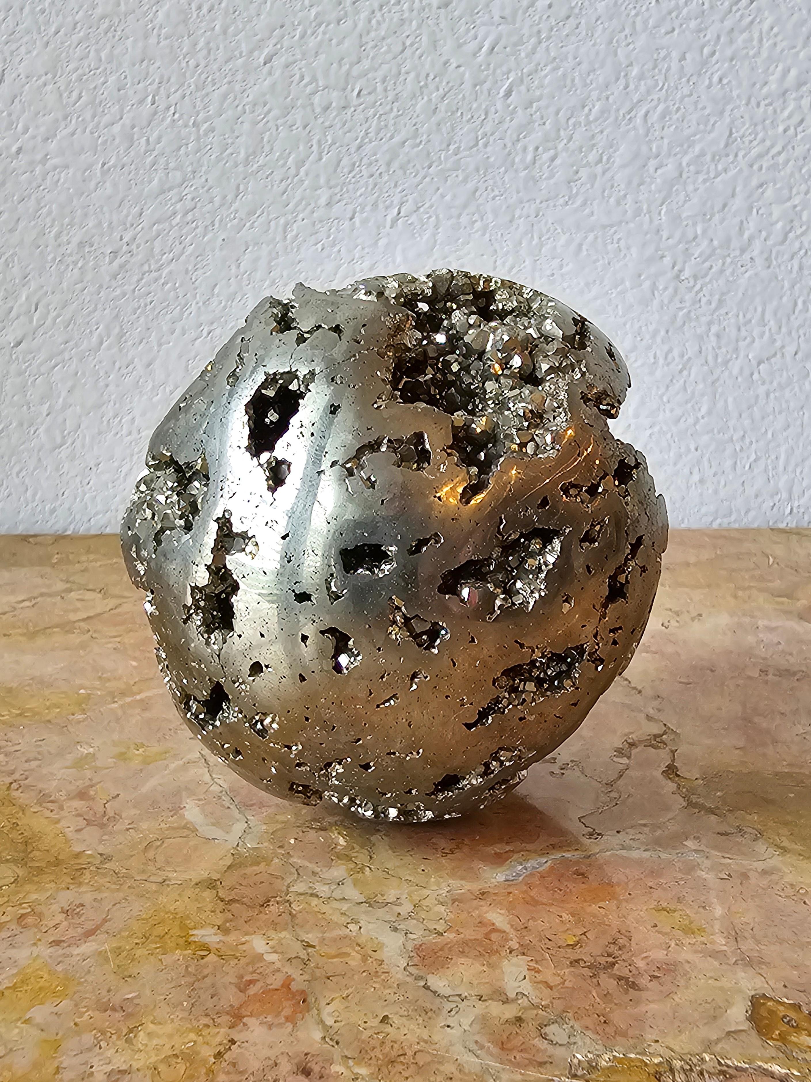 Pyrite Fool's Gold Sphere Peru Natural Specimen  5