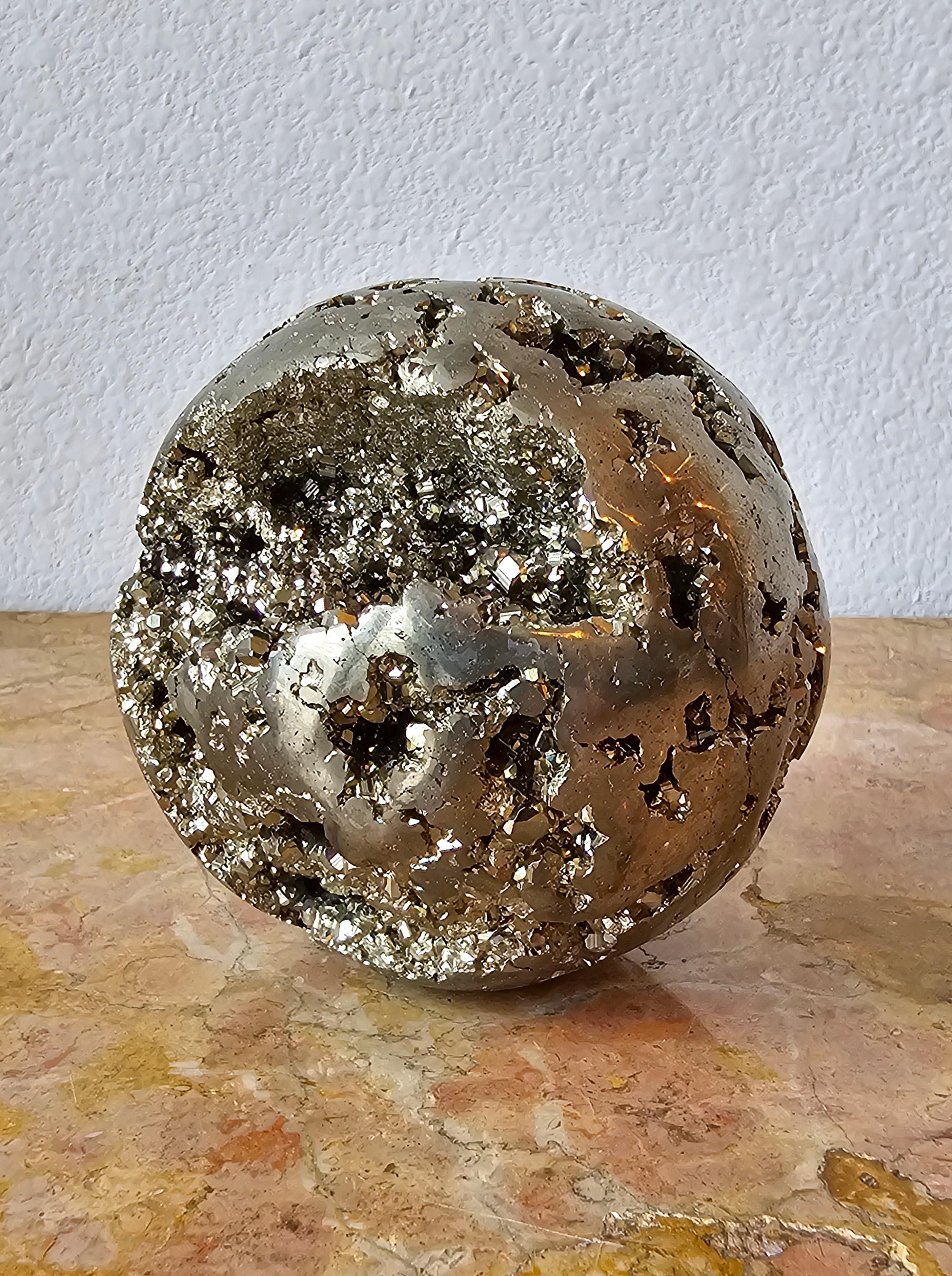 Pyrite Fool's Gold Sphere Peru Natural Specimen  6