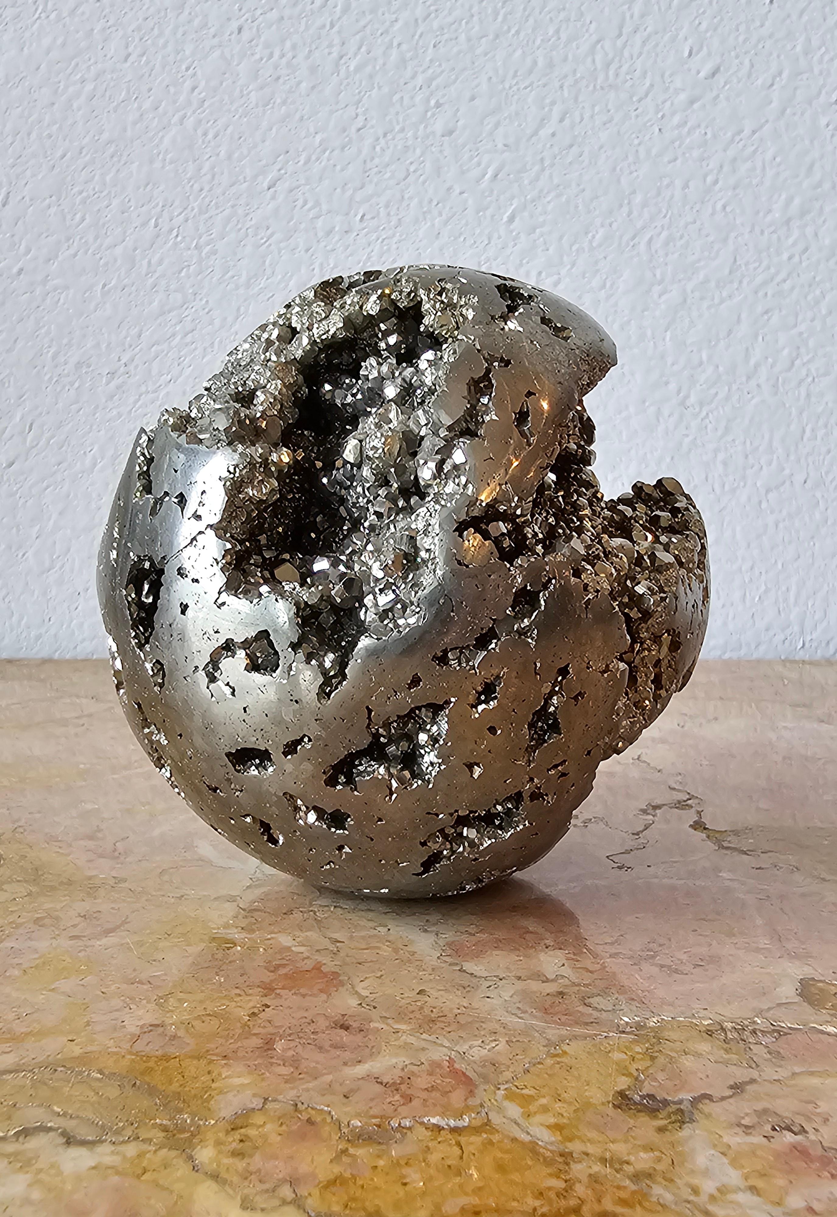 Pyrite Fool's Gold Sphere Peru Natural Specimen  7