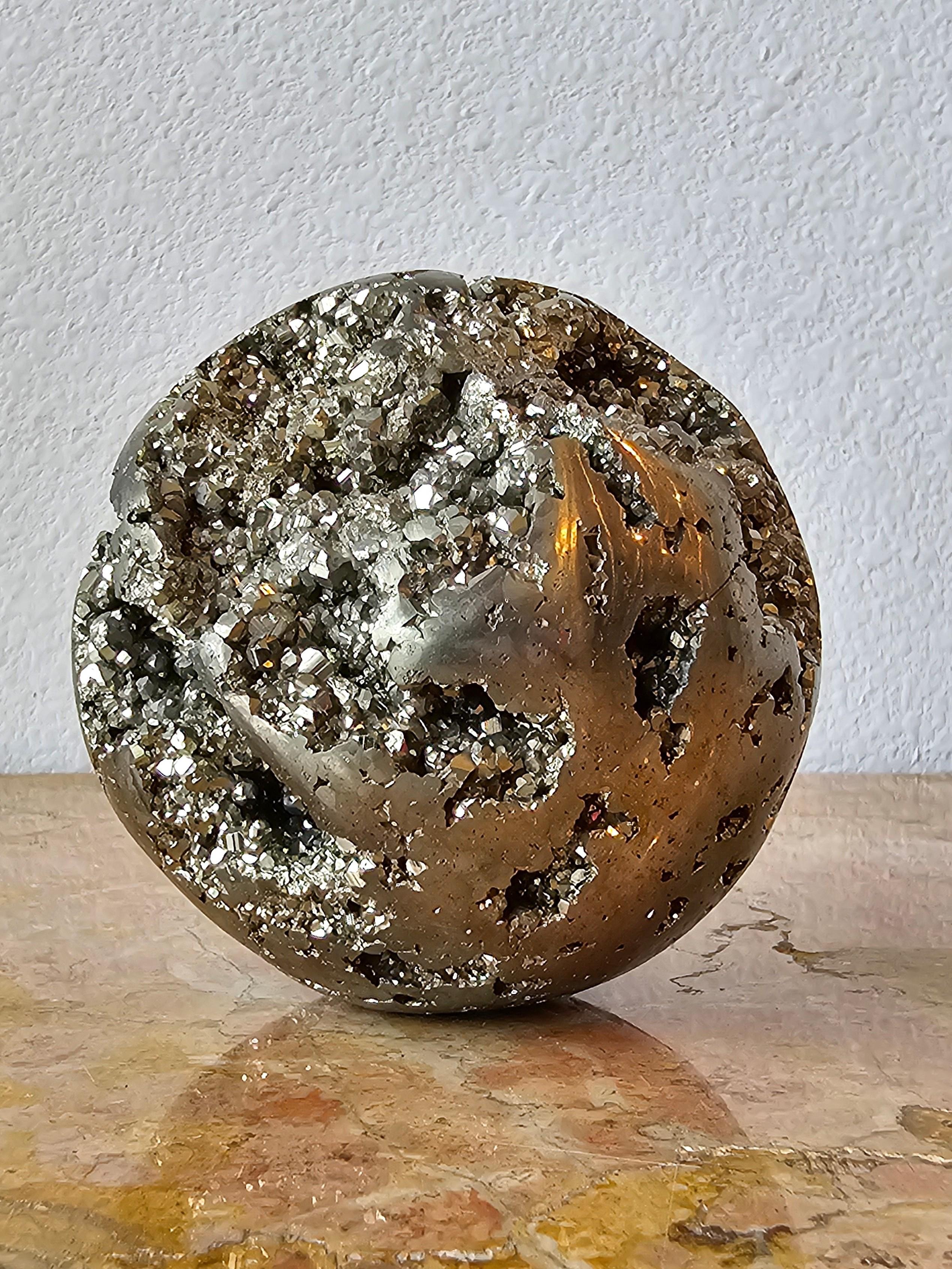 Pyrite Fool's Gold Sphere Peru Natural Specimen  8