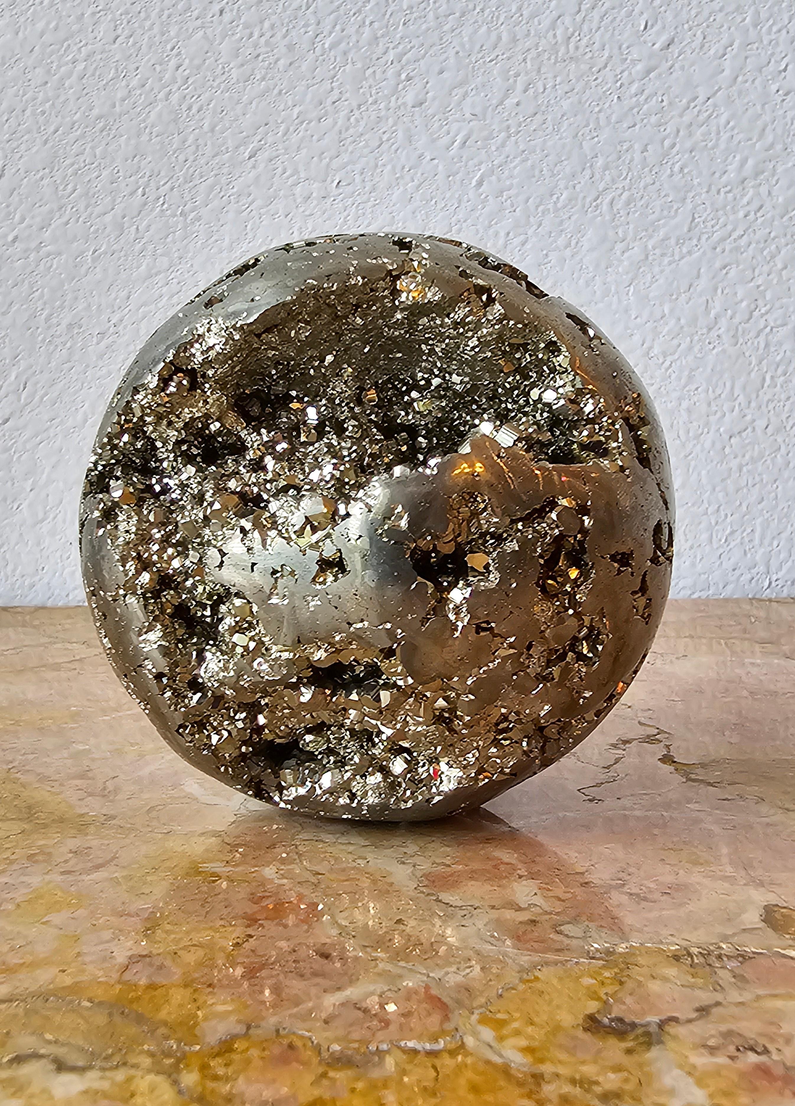 Pyrite Fool's Gold Sphere Peru Natural Specimen  9