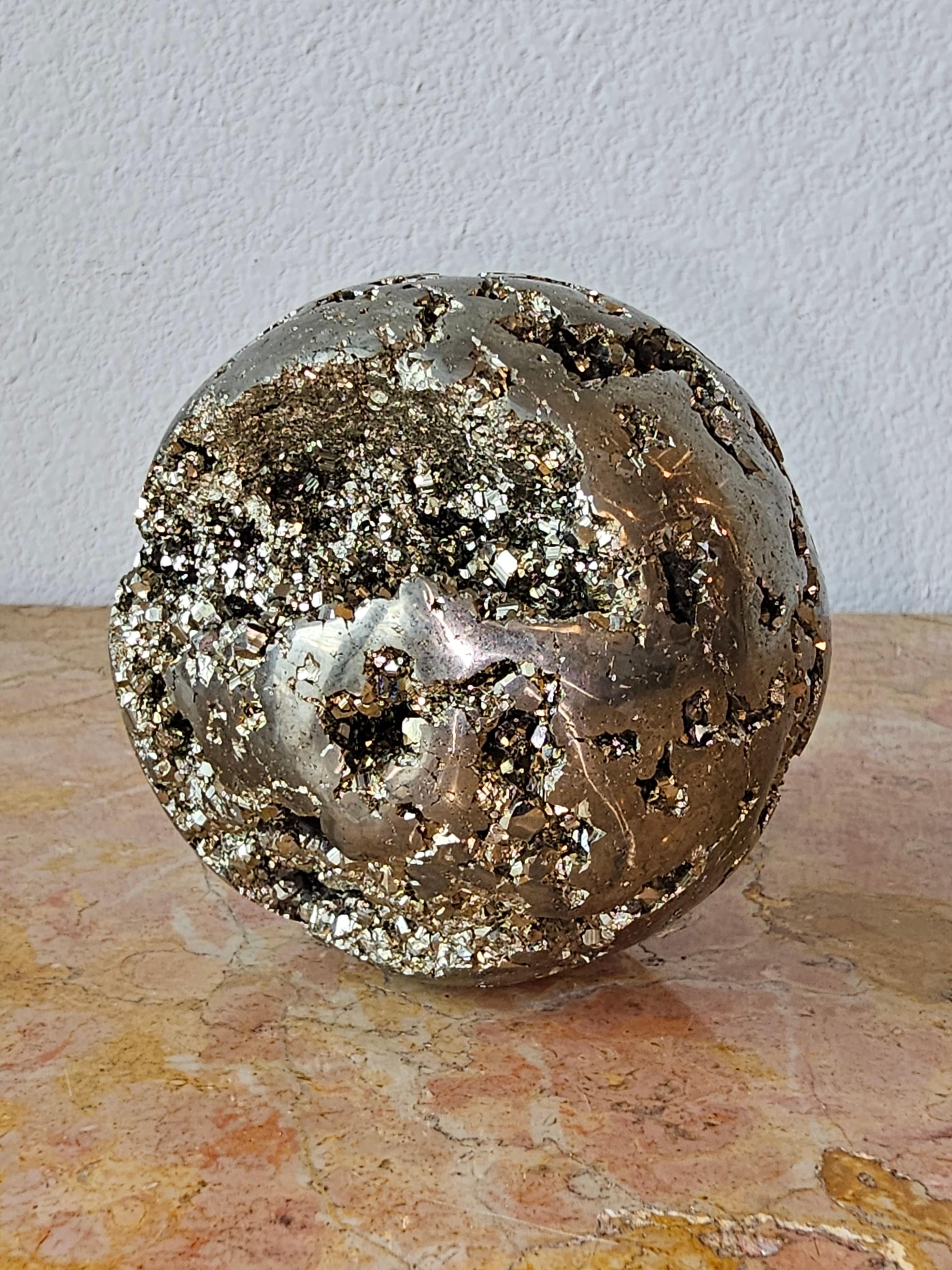 Pyrite Fool's Gold Sphere Peru Natural Specimen 10