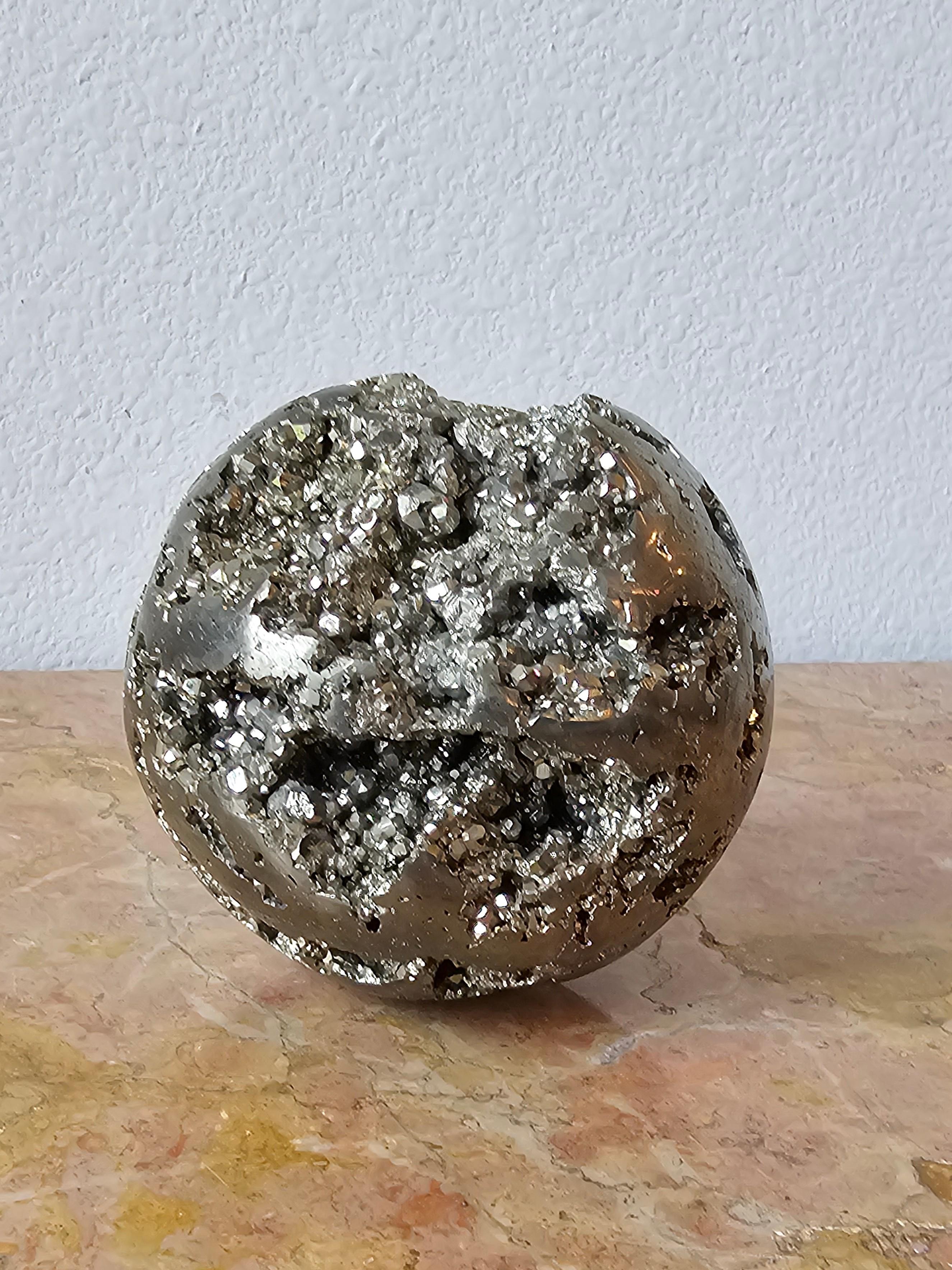 Pyrite Fool's Gold Sphere Peru Natural Specimen  11