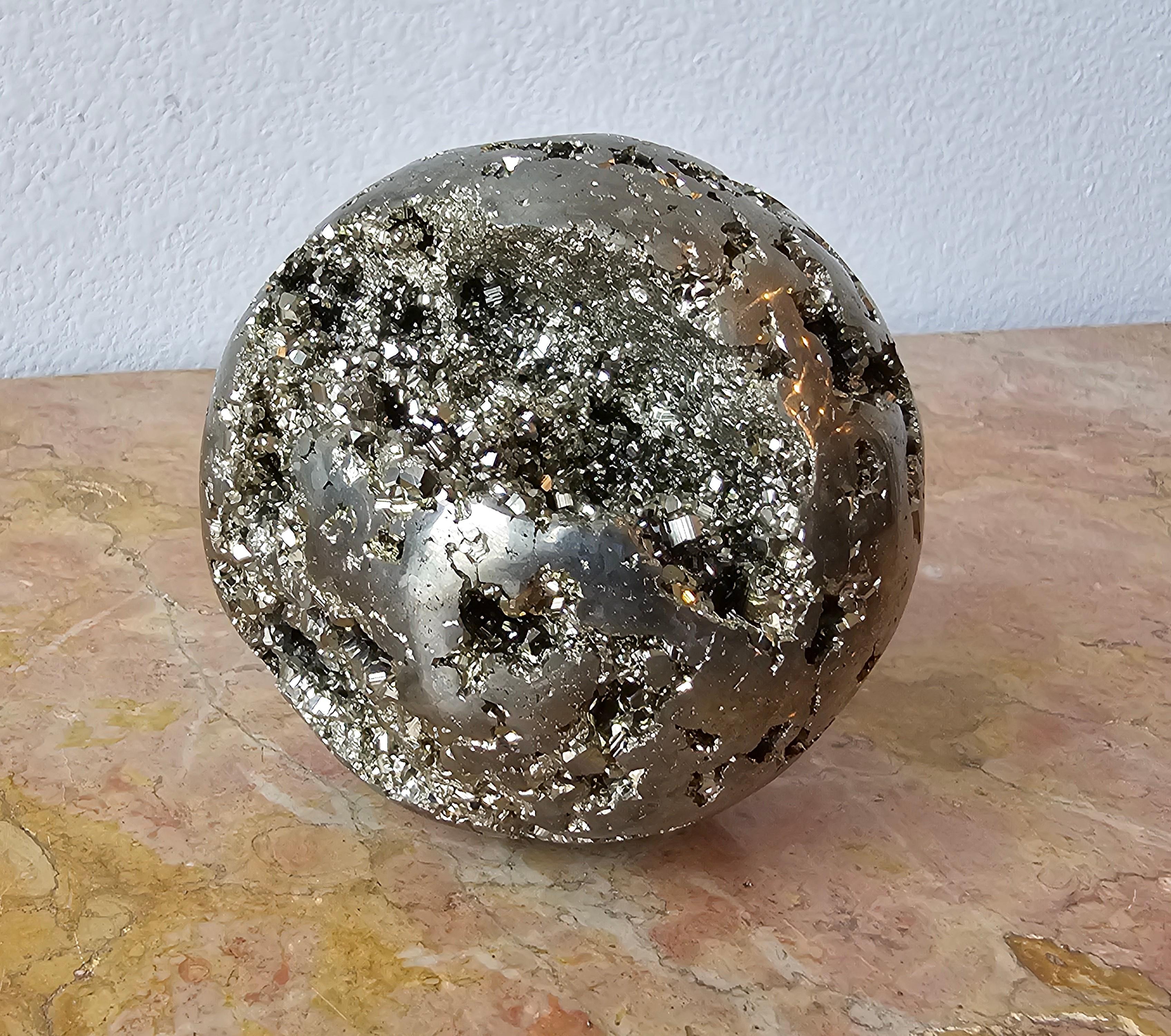 Pyrite Fool's Gold Sphere Peru Natural Specimen  12