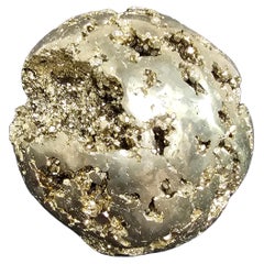 Sphère en or Pyrite Fool's, spécimen naturel du Pérou 
