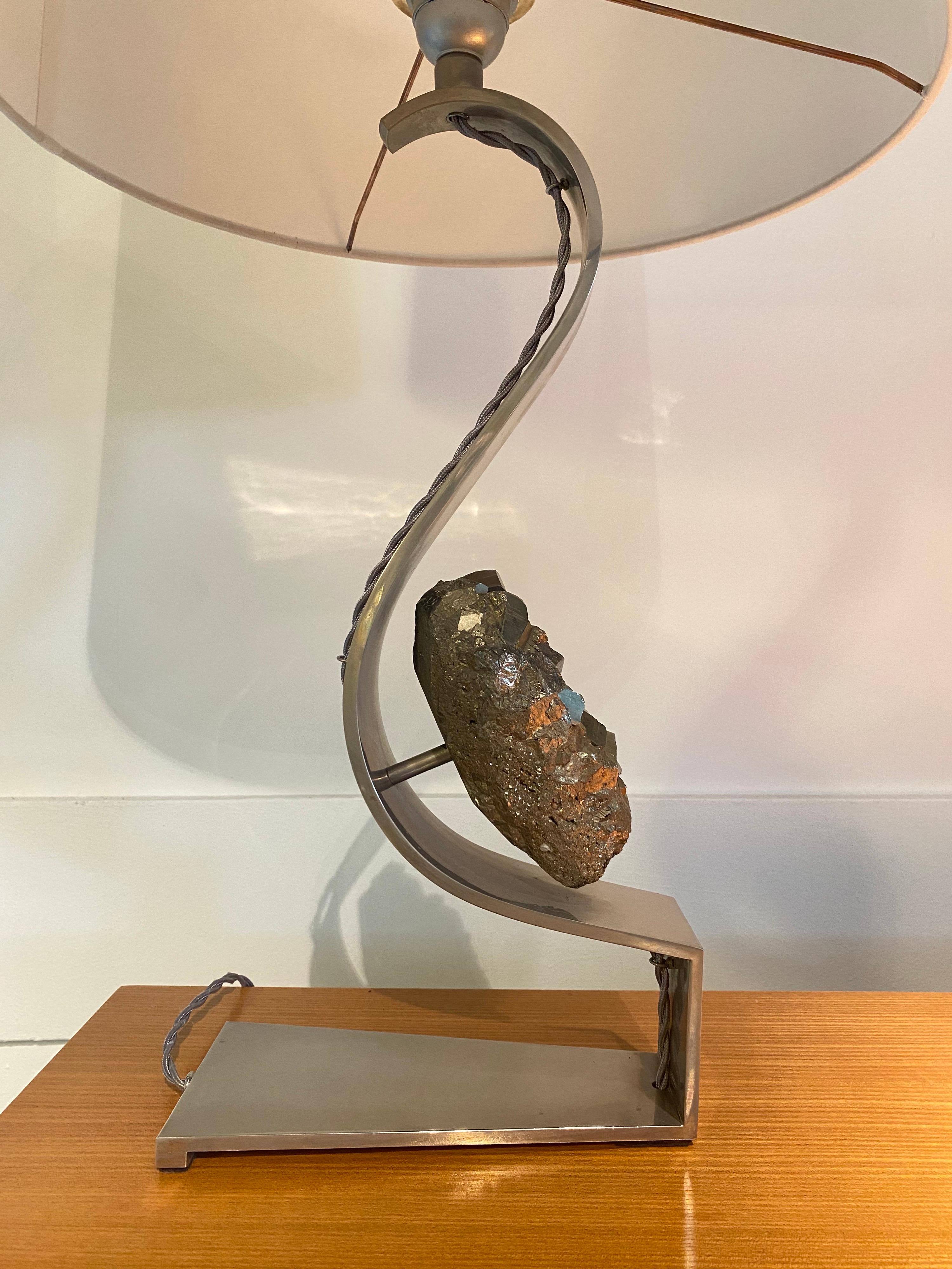 Pyrite Lamp by Claude De Muzac 3