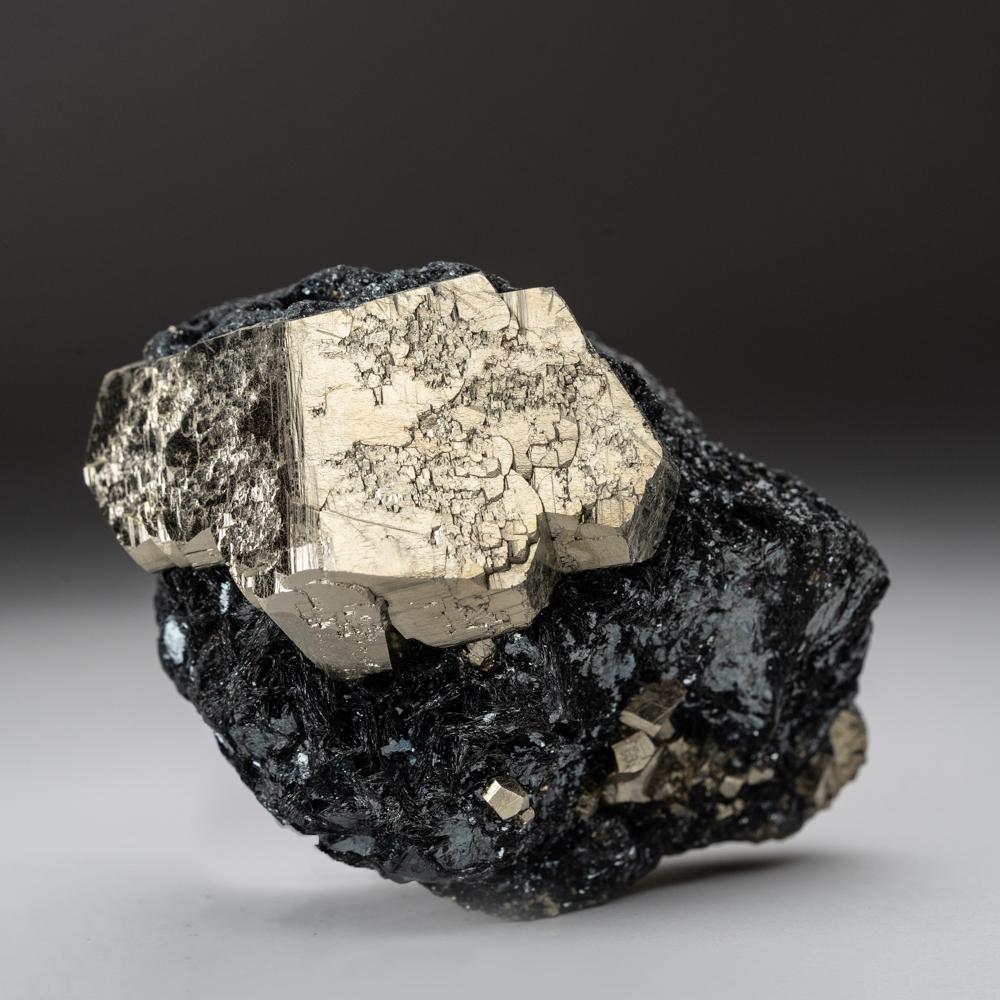 Pyrite on Hematite From Rio Marina, Elba Island, Tuscany, Italy For Sale 1