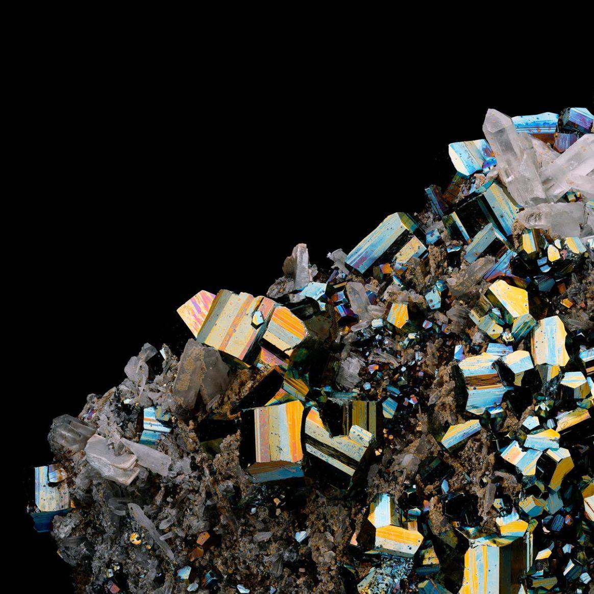 Contemporary Pyrite on Quartz From Indonesia For Sale