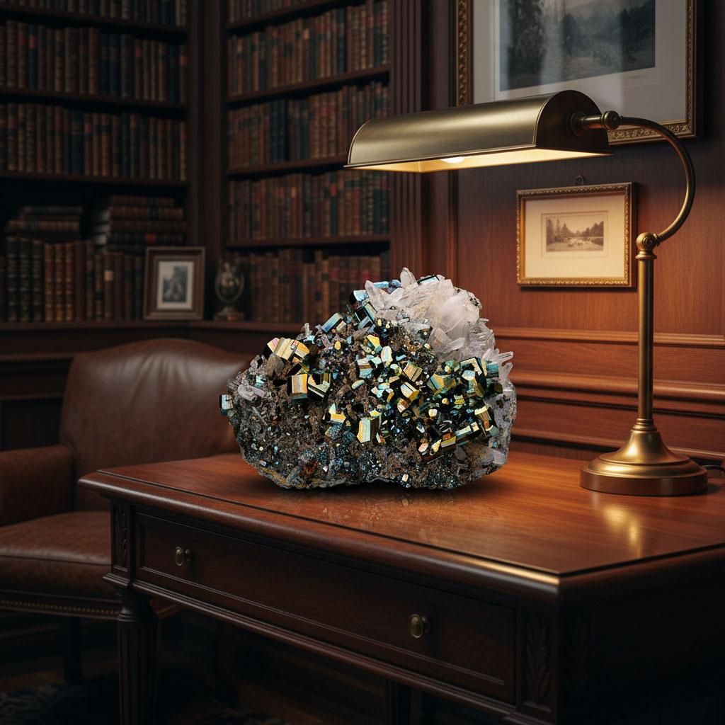 Pyrite on Quartz From Indonesia For Sale 2