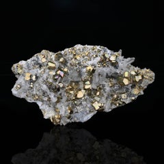 Pyrite sur Quartz d'Indonésie - Spécimen d'amas de cristaux naturels