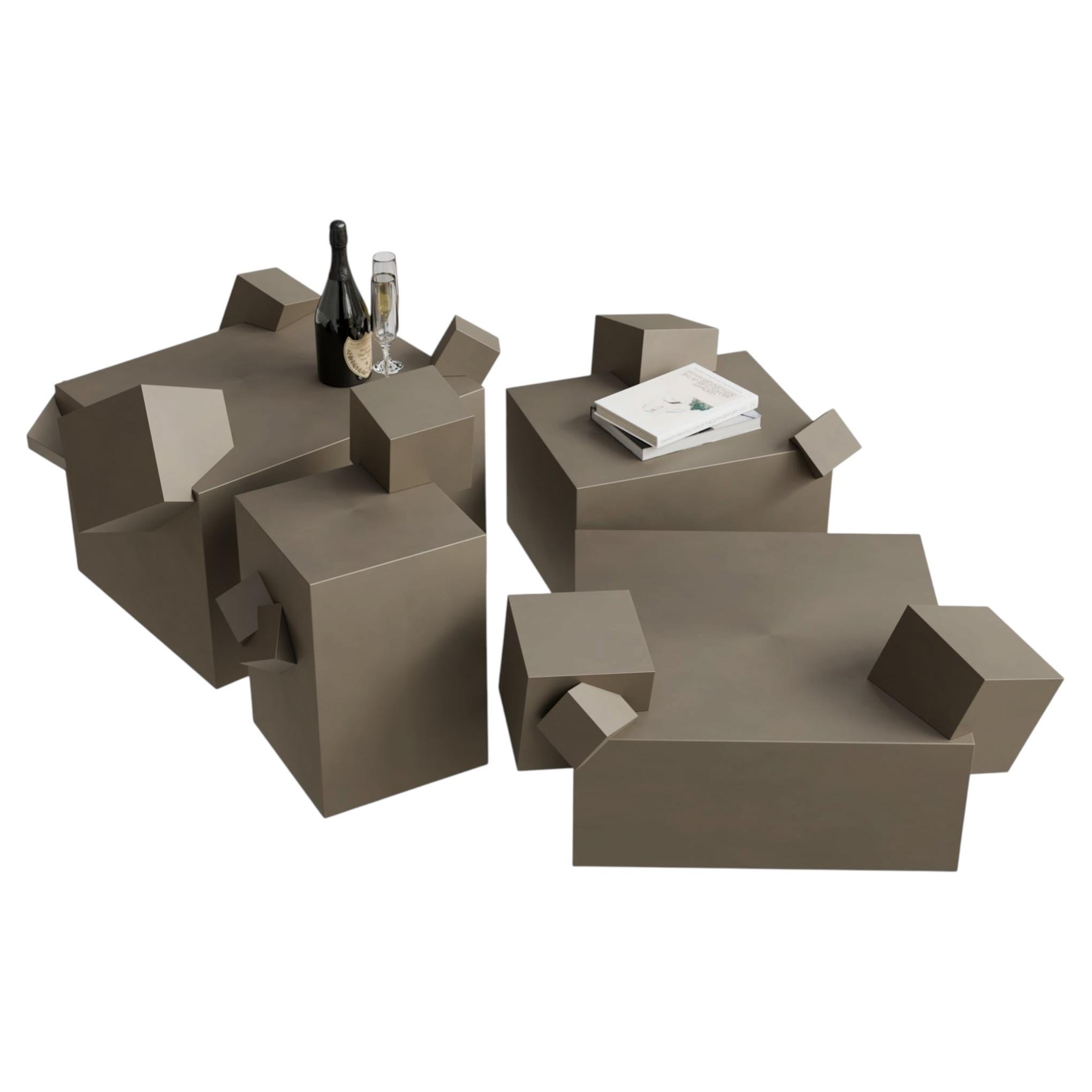 Set PYRITE, tavolino contemporaneo, Made in Italy in vendita