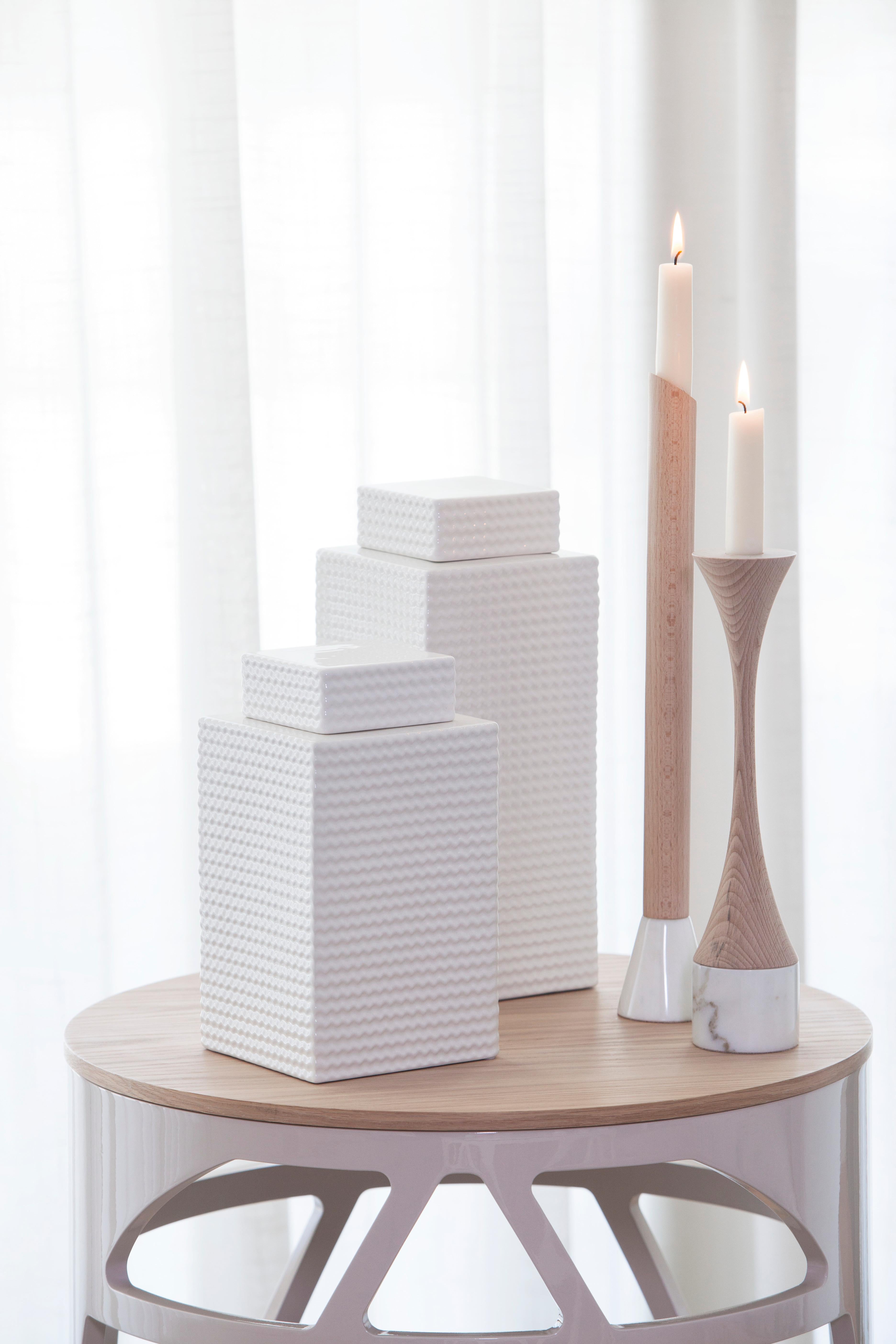 Table basse d'appoint Art Déco Pyrite, chêne américain, fabriquée à la main au Portugal par Greenapple en vente 2