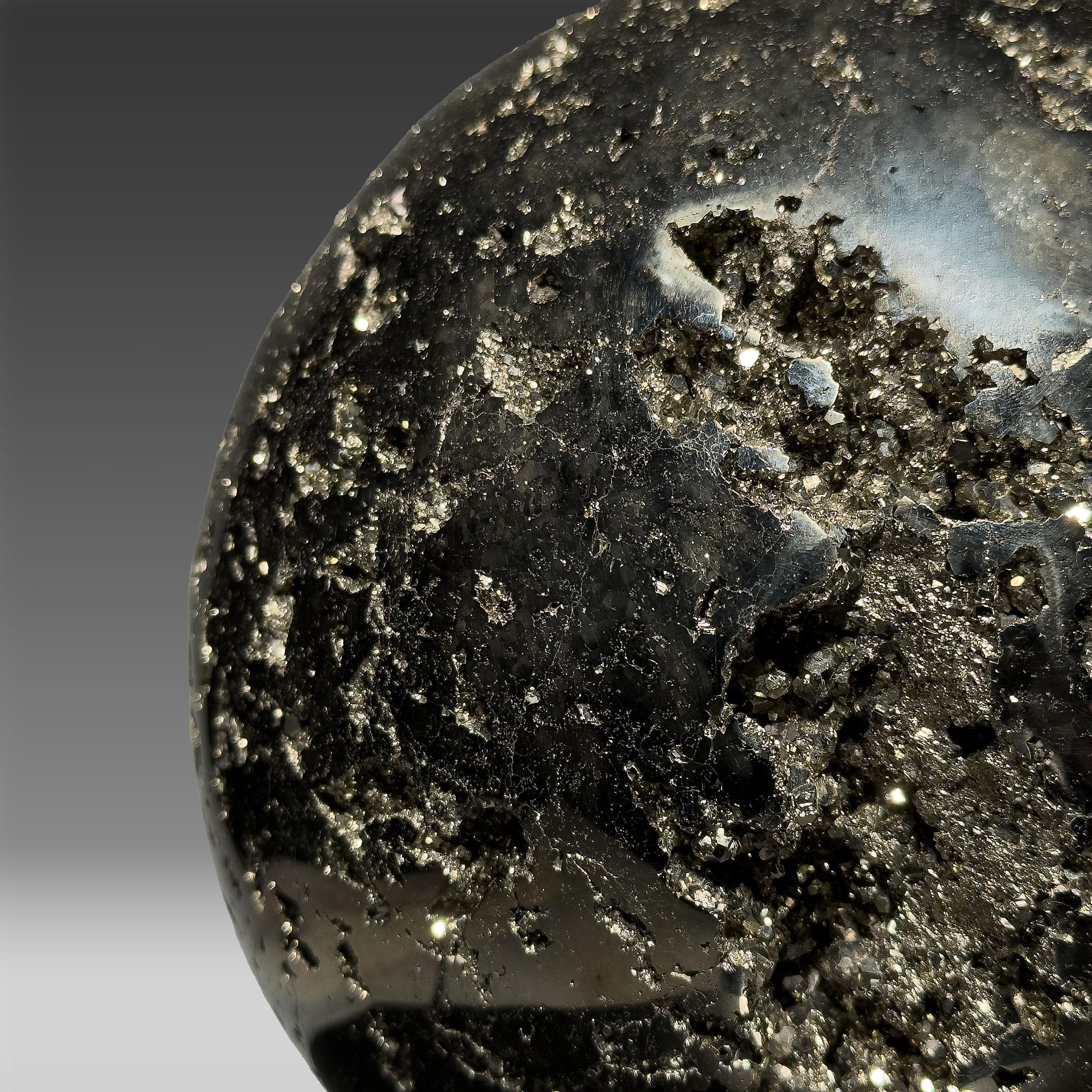 Pyrite Sphere From Peru In New Condition For Sale In New York, NY