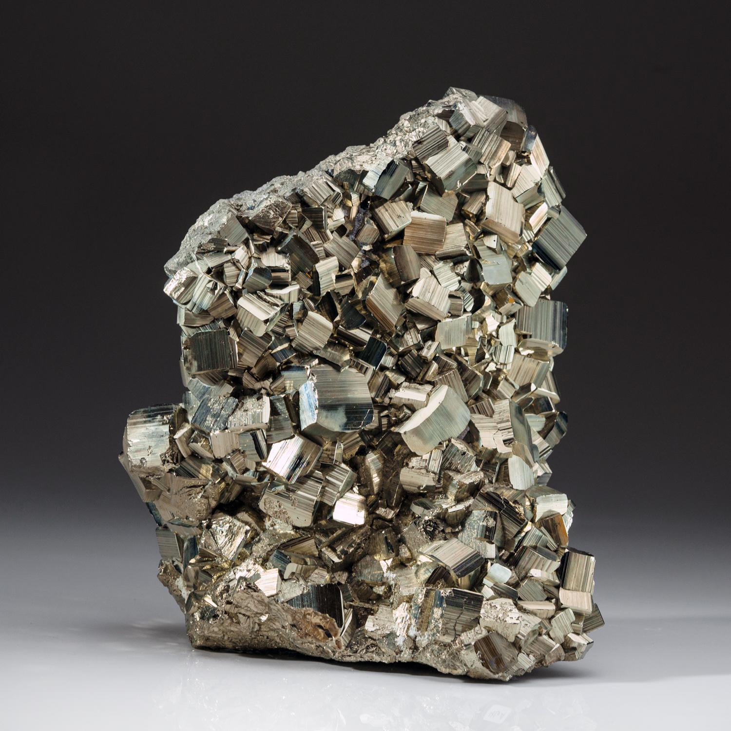 18th Century and Earlier Pyrite Cluster with Quartz from Peru ( 20 lbs) For Sale