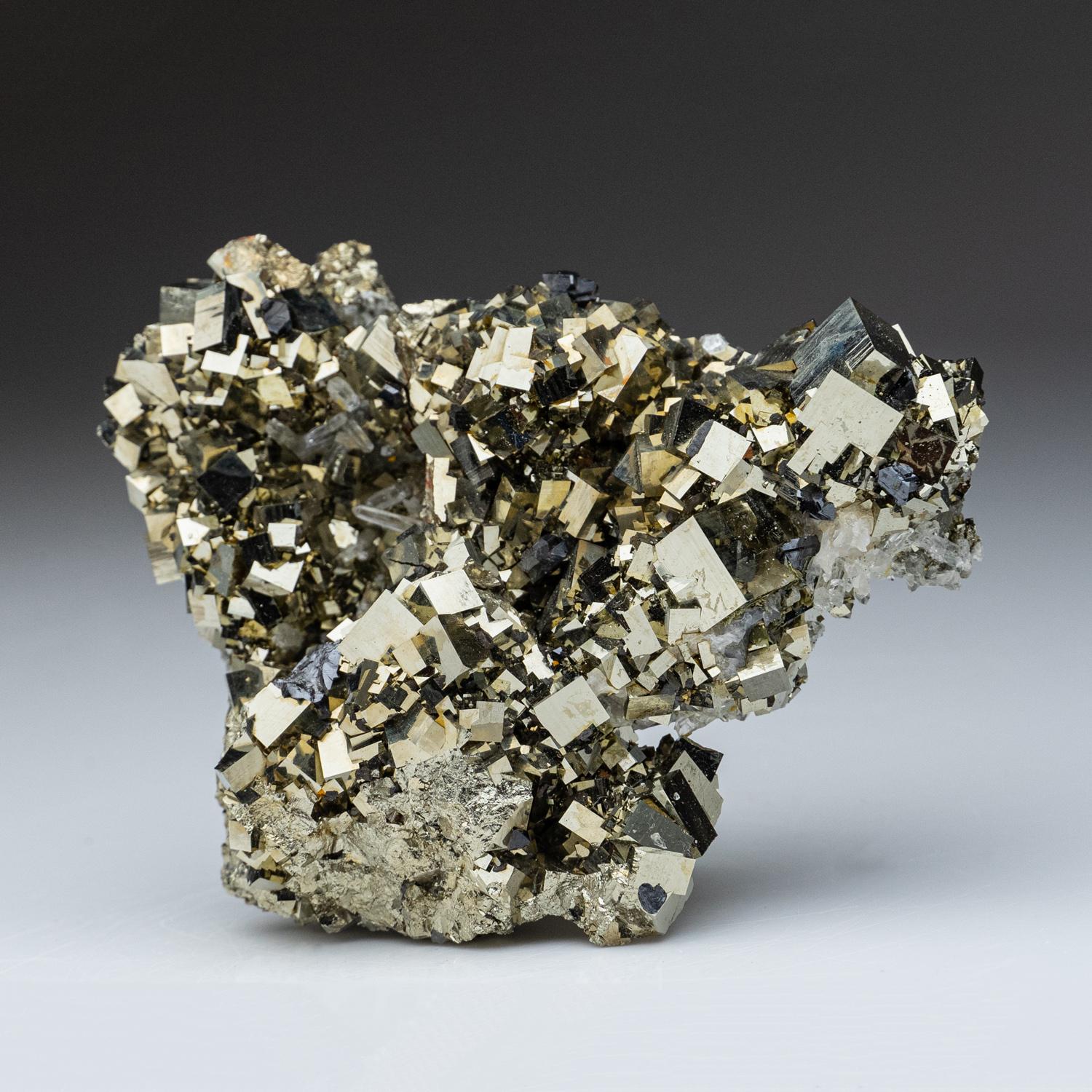Bulgarian Pyrite with Sphalerite from Madan District, Rhodope Mountains, Bulgaria For Sale