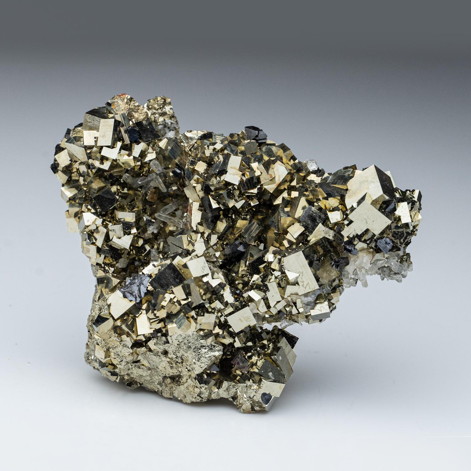 Pyrite with Sphalerite from Madan District, Rhodope Mountains, Bulgaria In New Condition For Sale In New York, NY