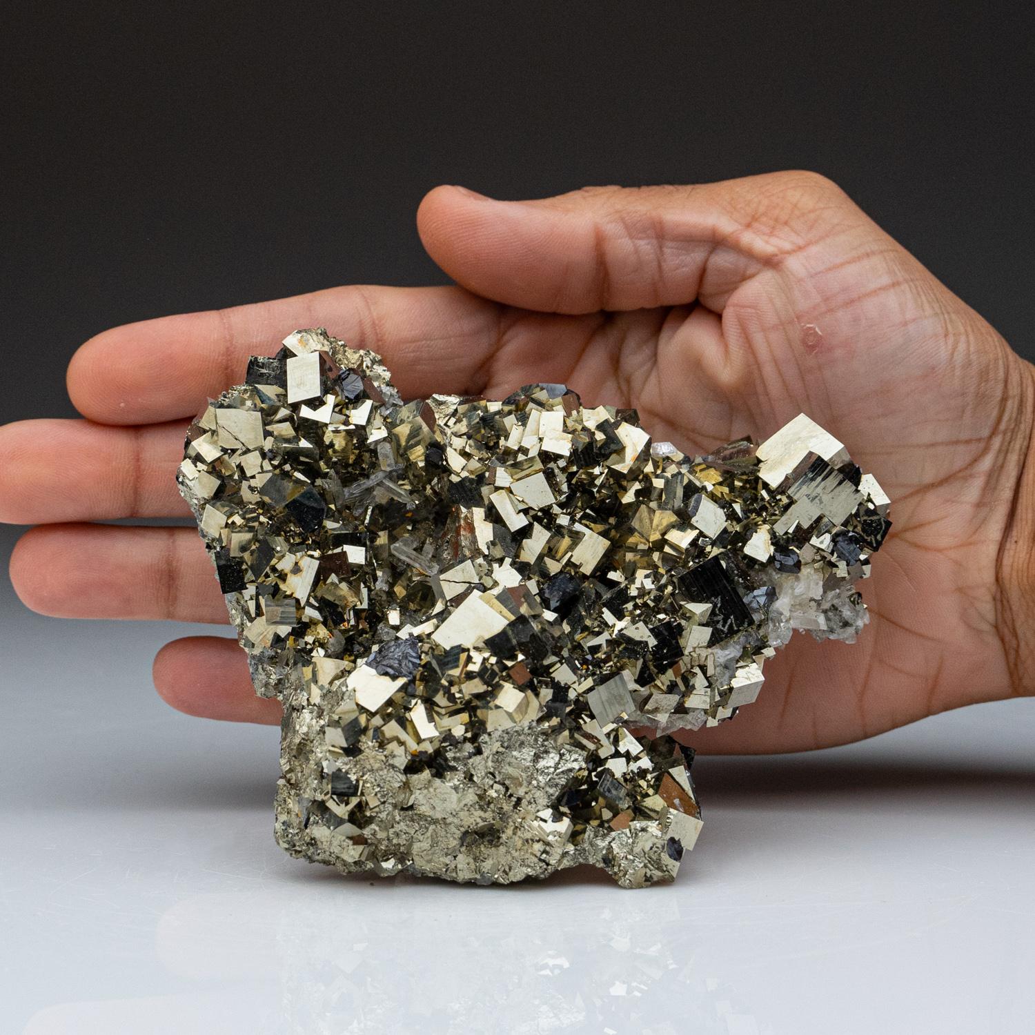 Contemporary Pyrite with Sphalerite from Madan District, Rhodope Mountains, Bulgaria For Sale