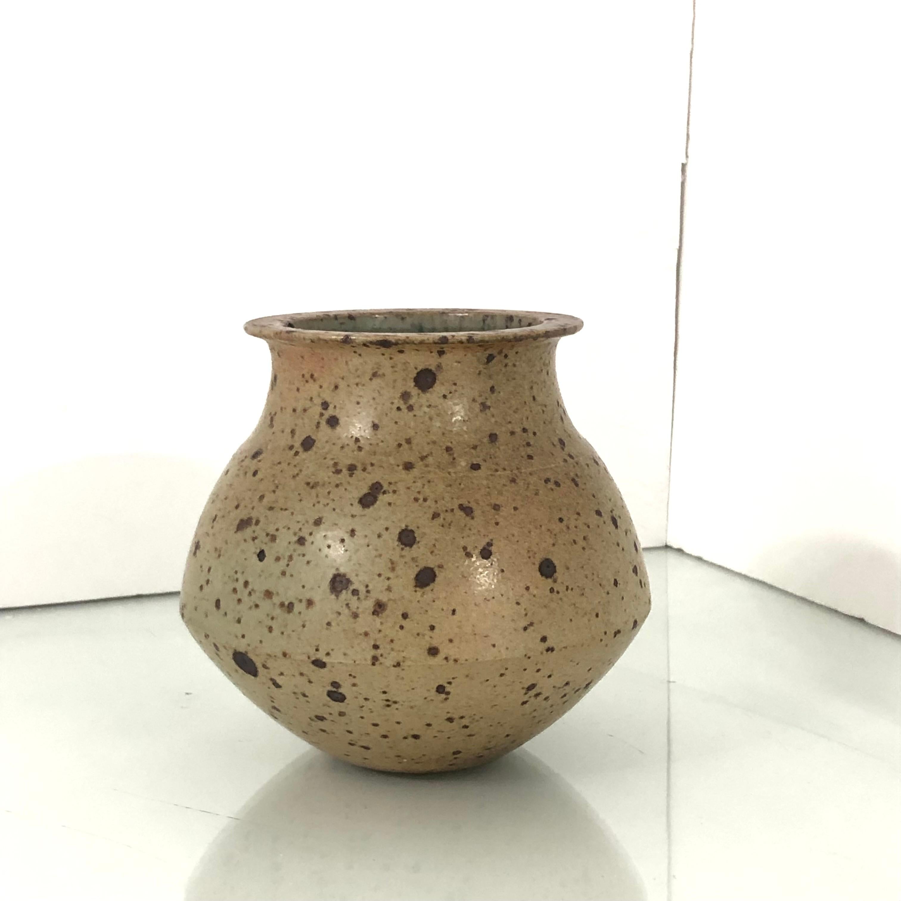 French pyrity stoneware vase by Robert Deblander For Sale