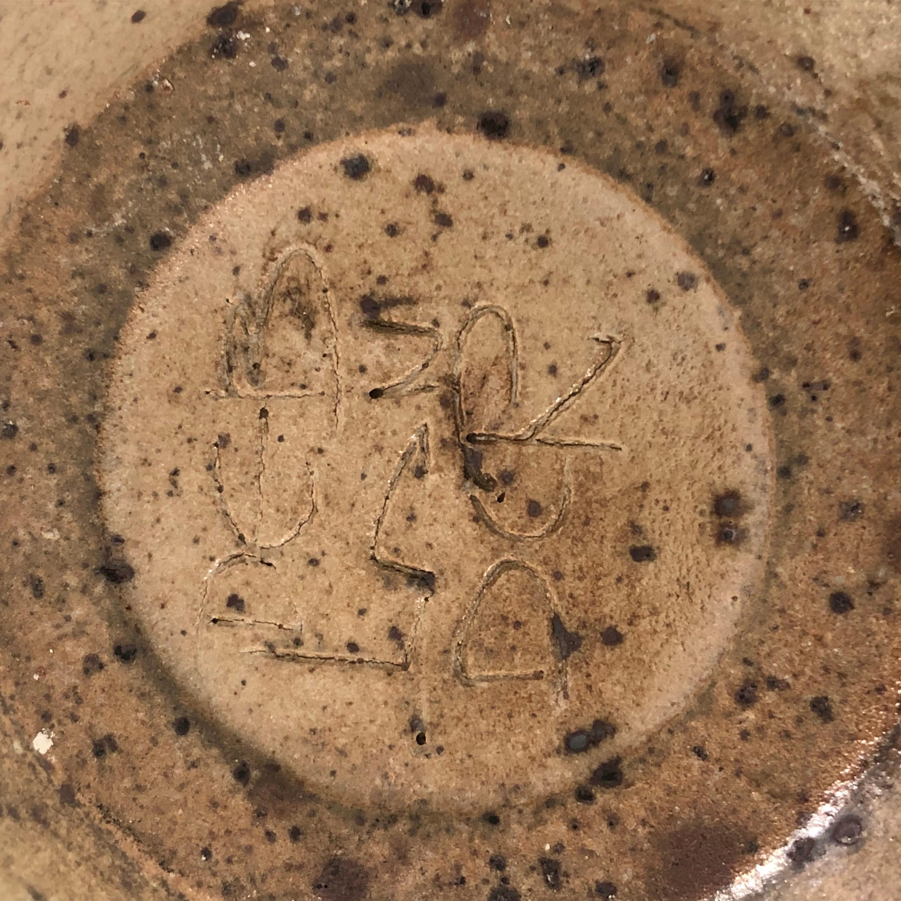 Metà XX secolo vaso in gres pyrity di Robert Deblander in vendita