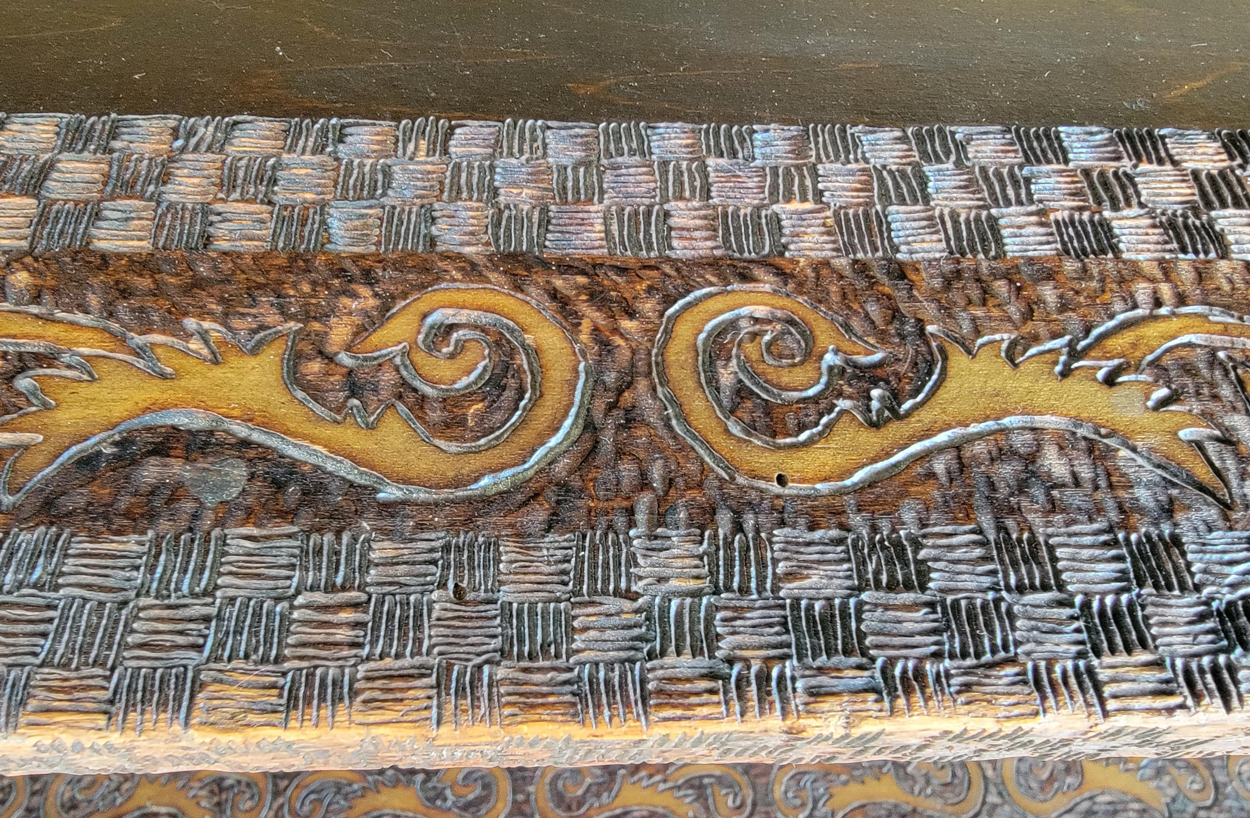 American Pyrography Bookshelf Early 1900's