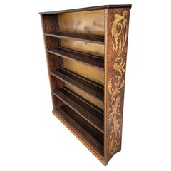 Used Pyrography Bookshelf Early 1900's