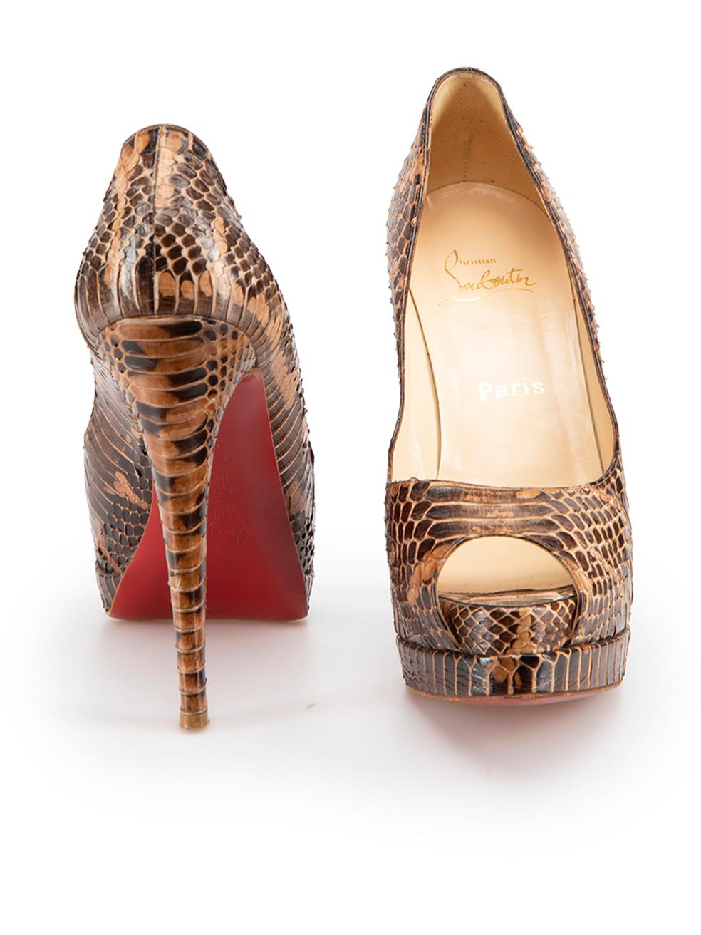 Python Alta Dama Heels Size IT 39.5 In Good Condition For Sale In London, GB