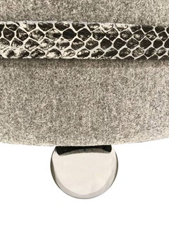 Python Banded Ottoman