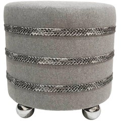 Python Banded Ottoman