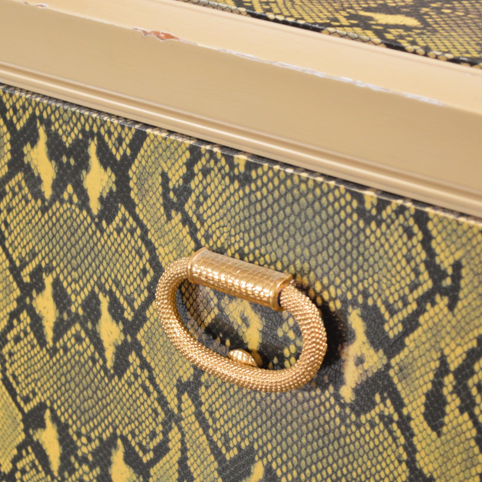 Late 20th Century Python Chest of Drawers Custom Made for Judith Leiber Store, NYC c.1990 For Sale