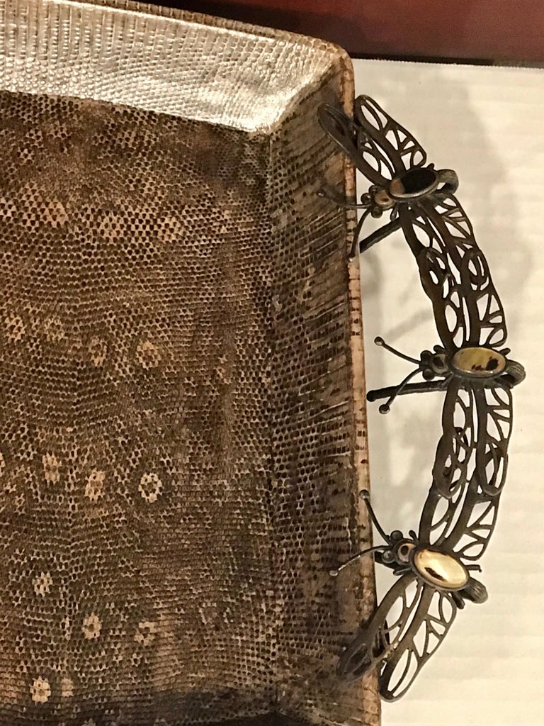 Python gallery tray with dragonfly handles by r and y augousti paris