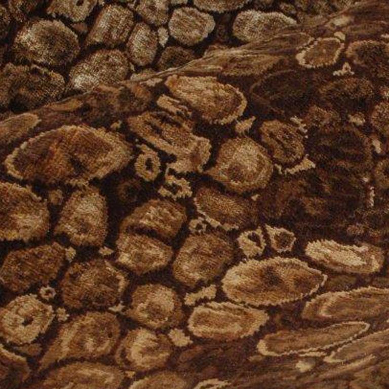 Modern Python, Hand-Knotted Silk Rug