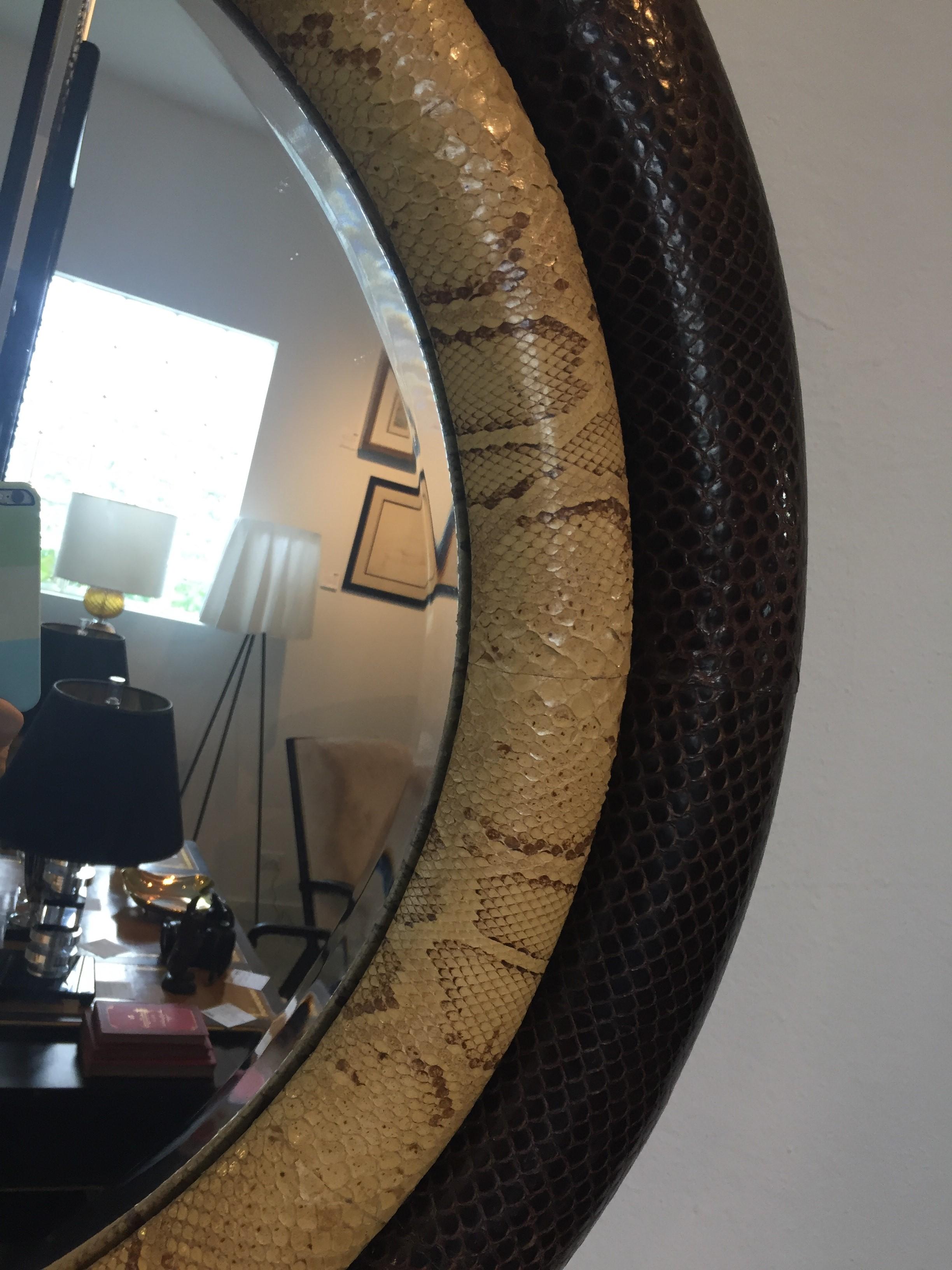 Hand-Crafted Python Mirror Double Bumper Jonson and Marcius