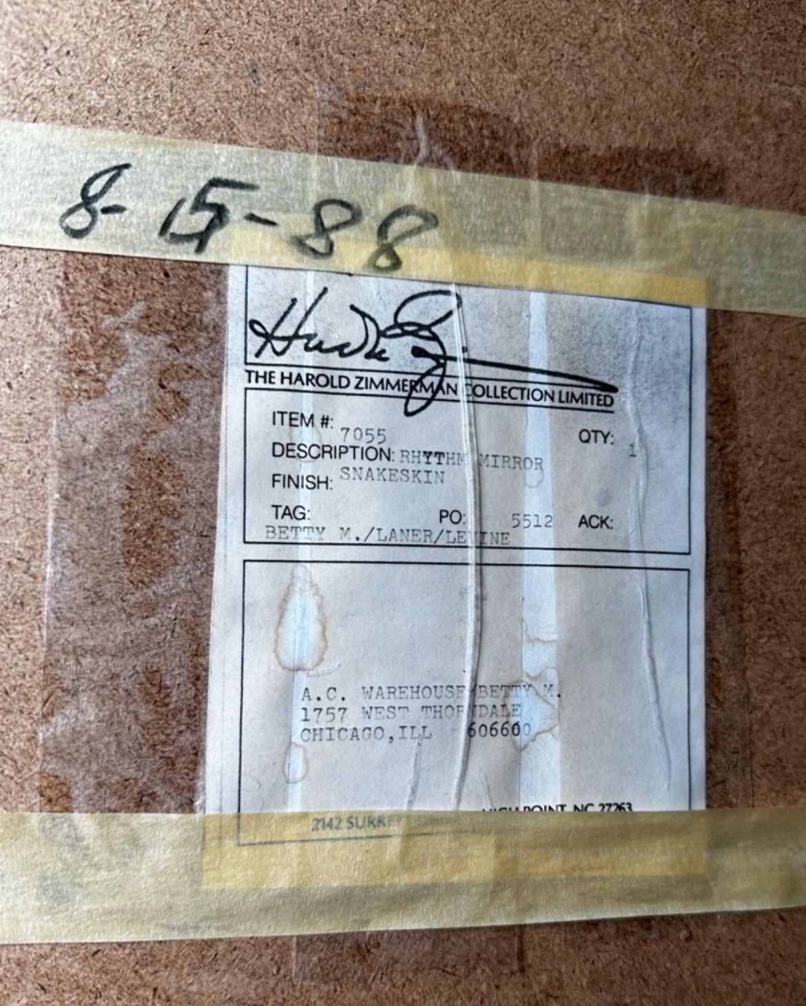 Python Mirror, Harold Zimmerman Collection, 1988 For Sale 4