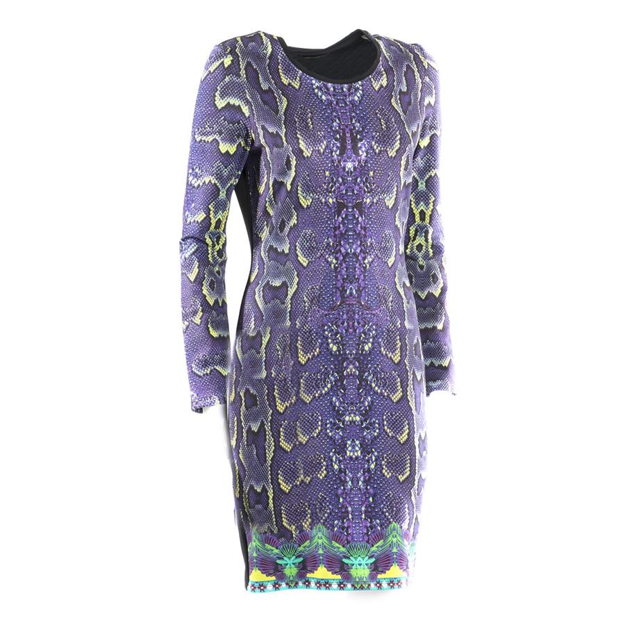 Robe imprimée en python Roberto Cavalli, taille 42 Excellent état - En vente à Gazzaniga (BG), IT