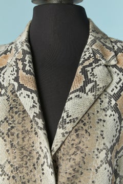 Python printed single-breasted jacket Roberto Cavalli