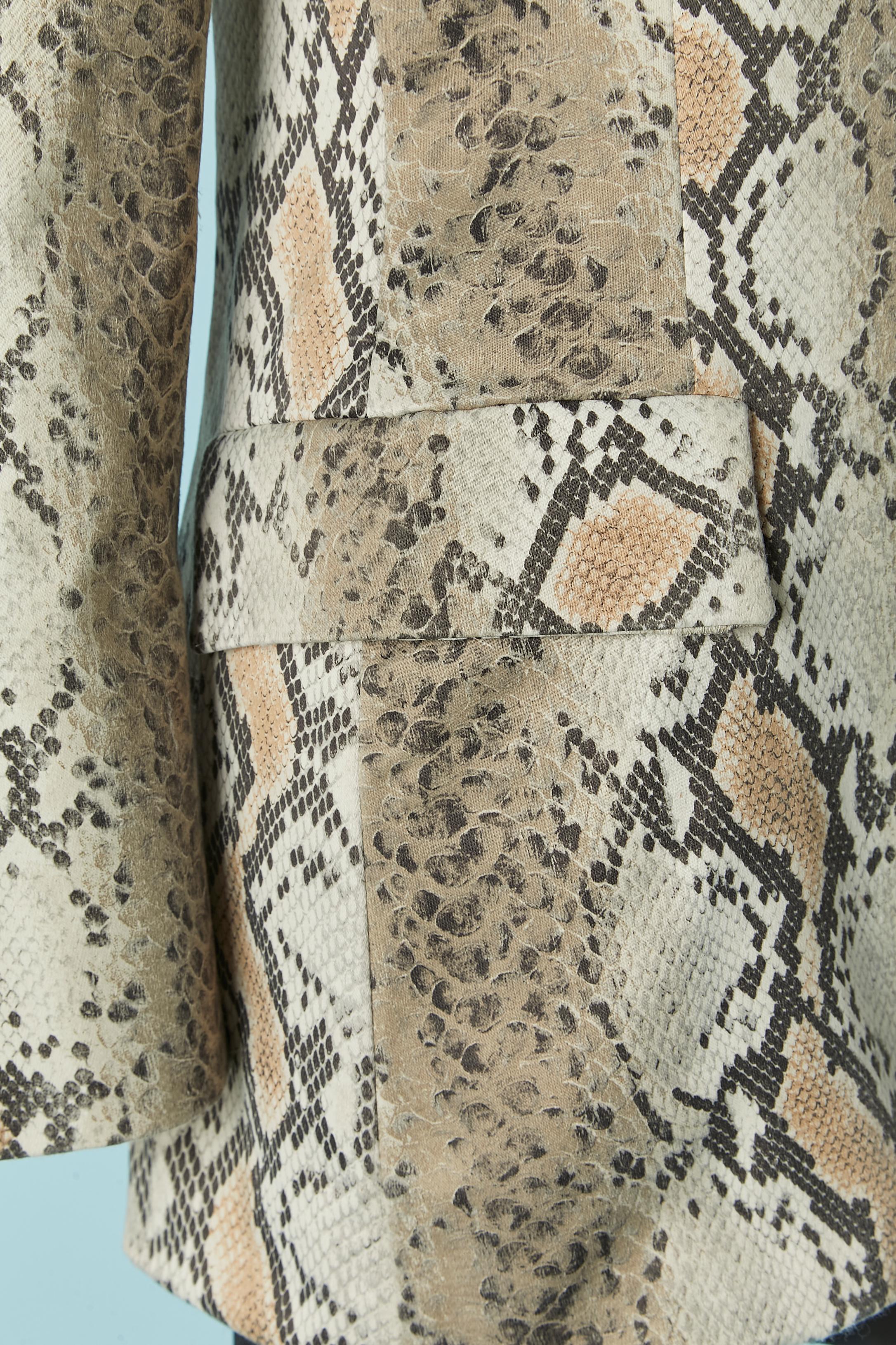 Veste à simple boutonnage imprimée en python Roberto Cavalli Bon état - En vente à Saint-Ouen-Sur-Seine, FR
