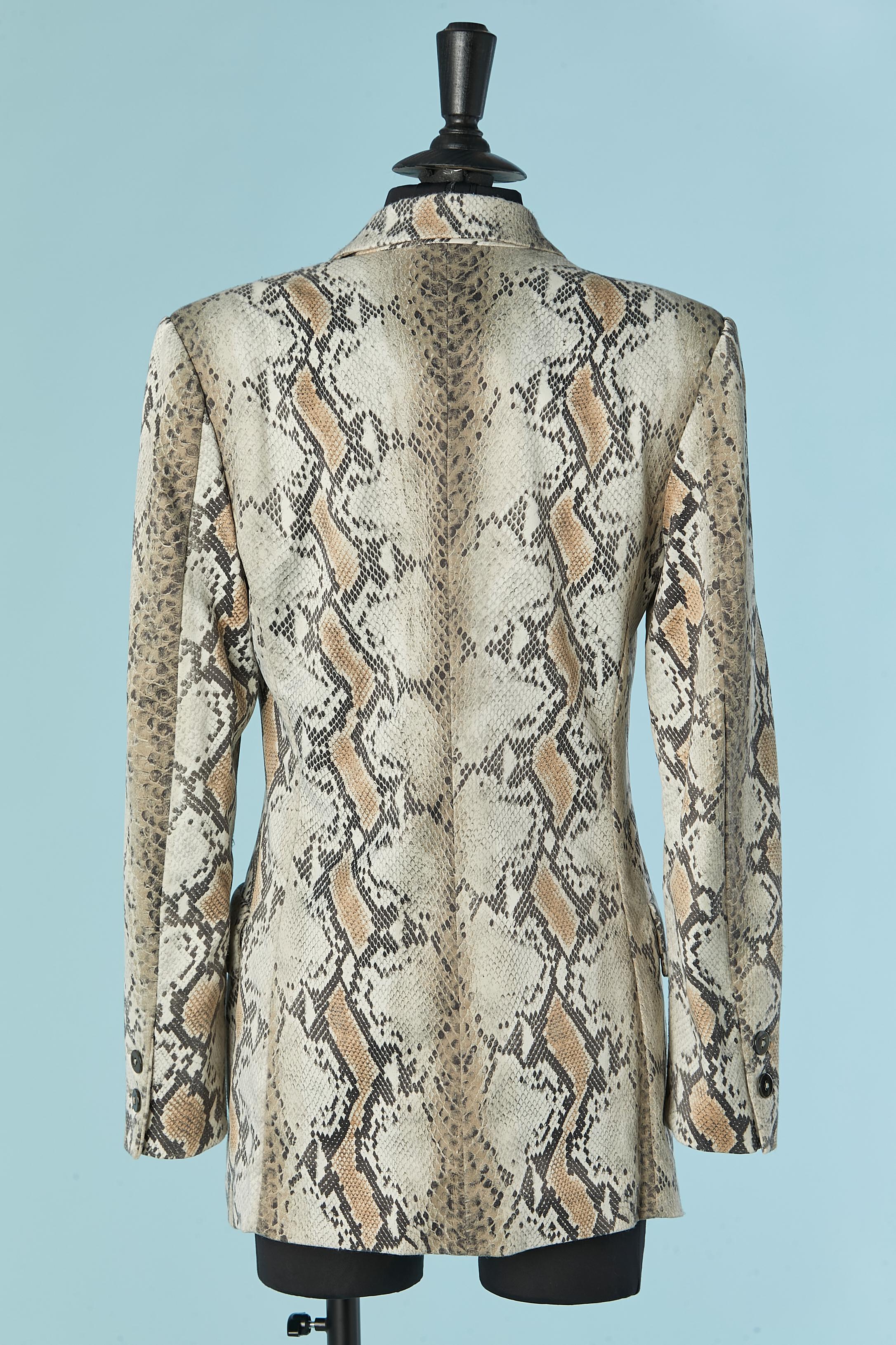 Veste à simple boutonnage imprimée en python Roberto Cavalli en vente 1