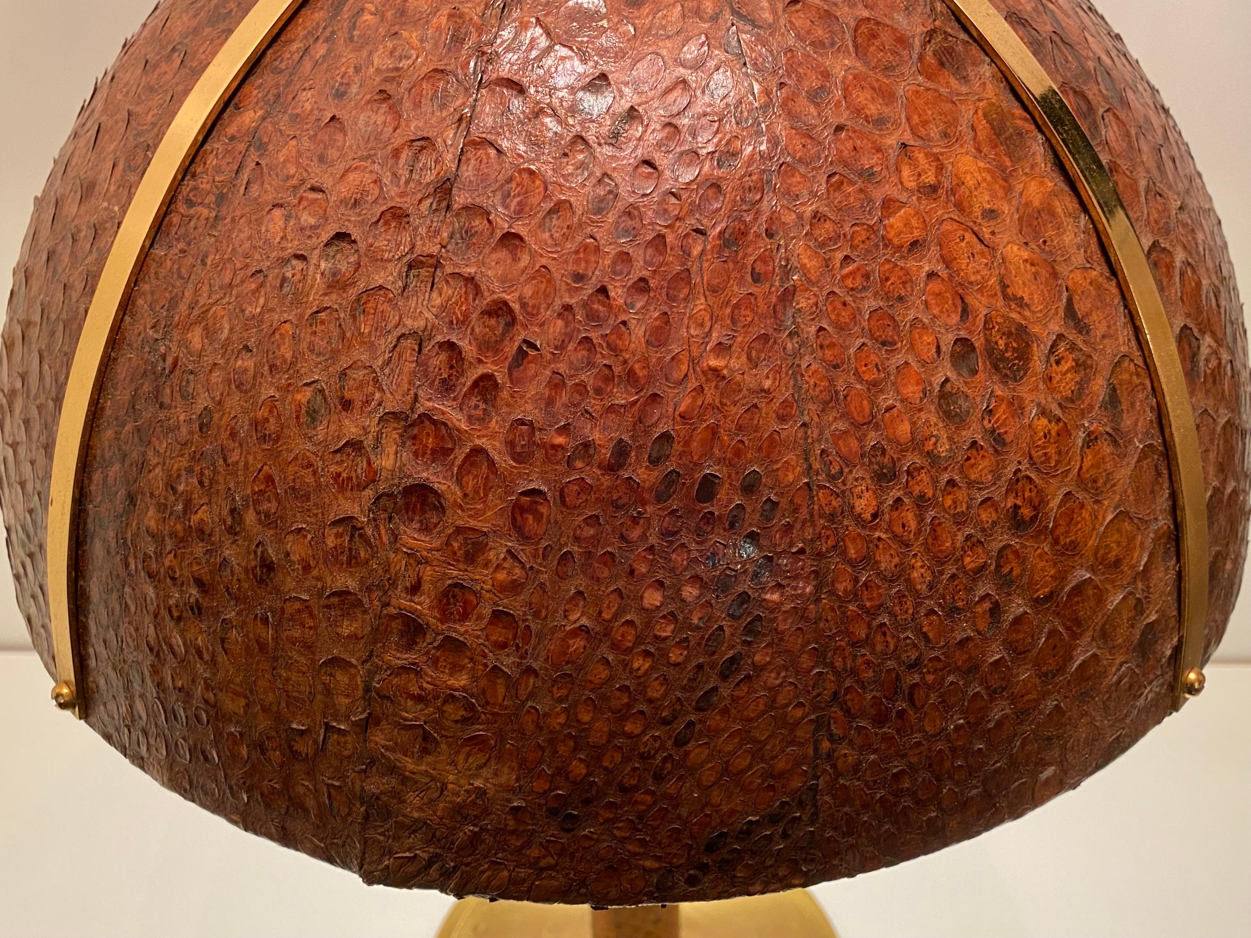 Late 20th Century Python Skin Lamp For Sale