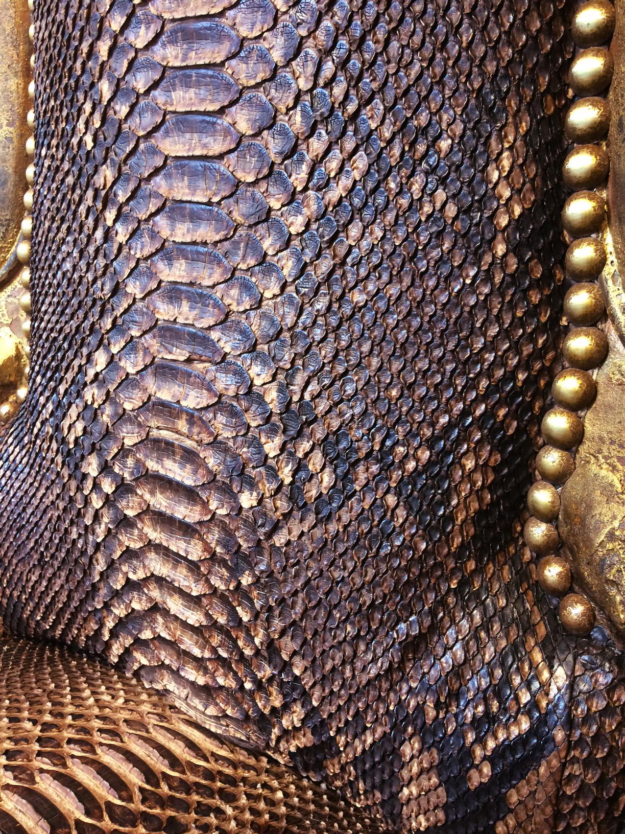 Bronze Python Throne  For Sale