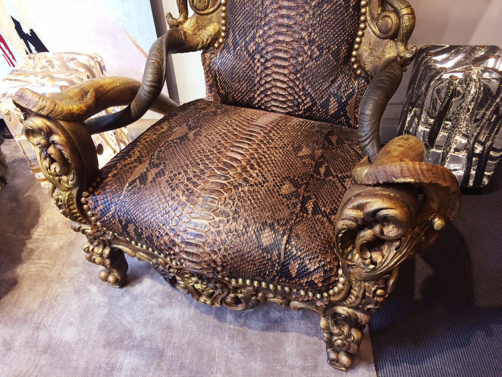 snake throne chair