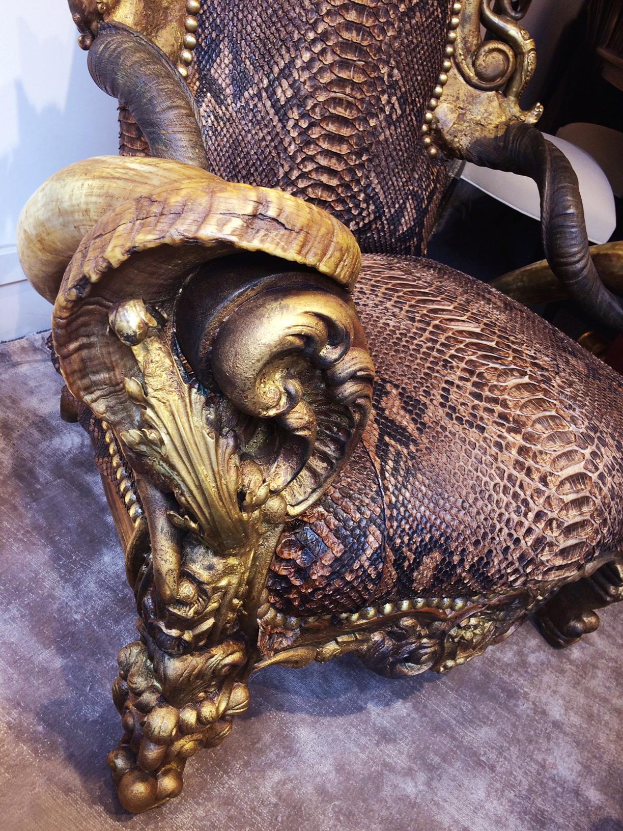 Contemporary Python Throne  For Sale