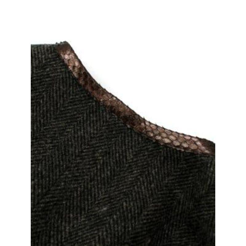 Python Trim Herringbone Jacket For Sale 3
